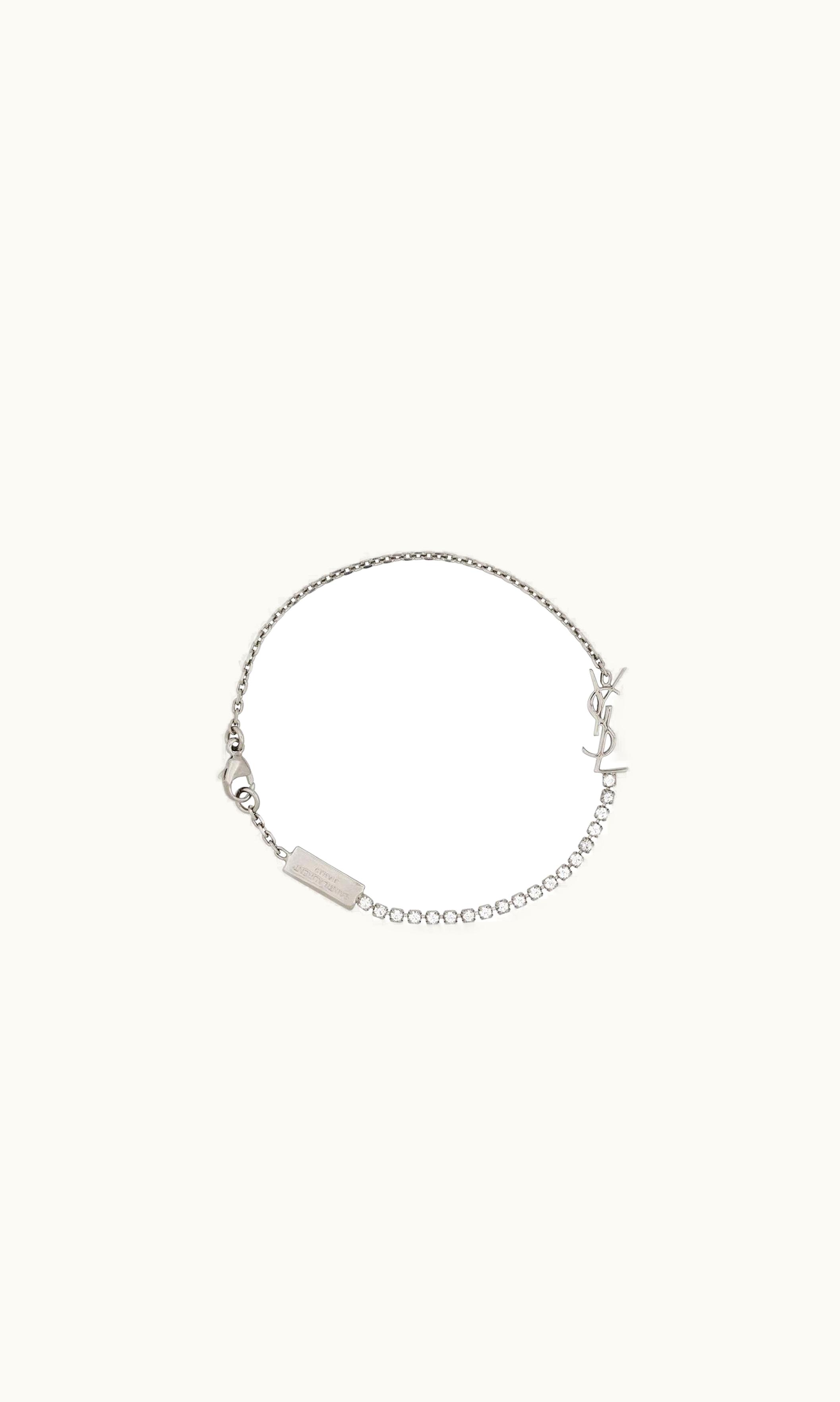 Saint Laurent Saint Laurent Opyum Charm Bracelet In Metal And Rhinestone UZ0159016