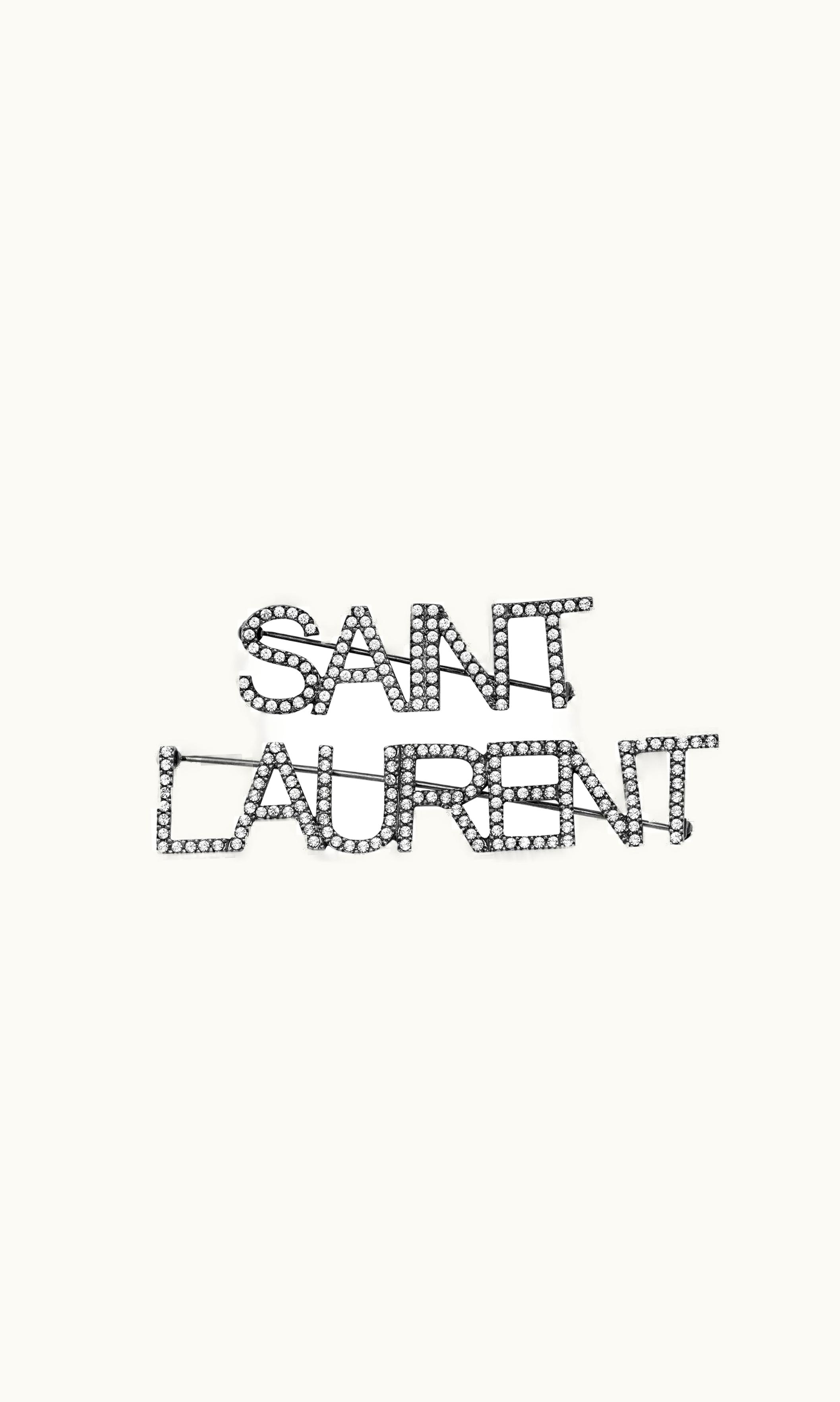 Saint Laurent Saint Laurent Brooches In Brass And Crystal