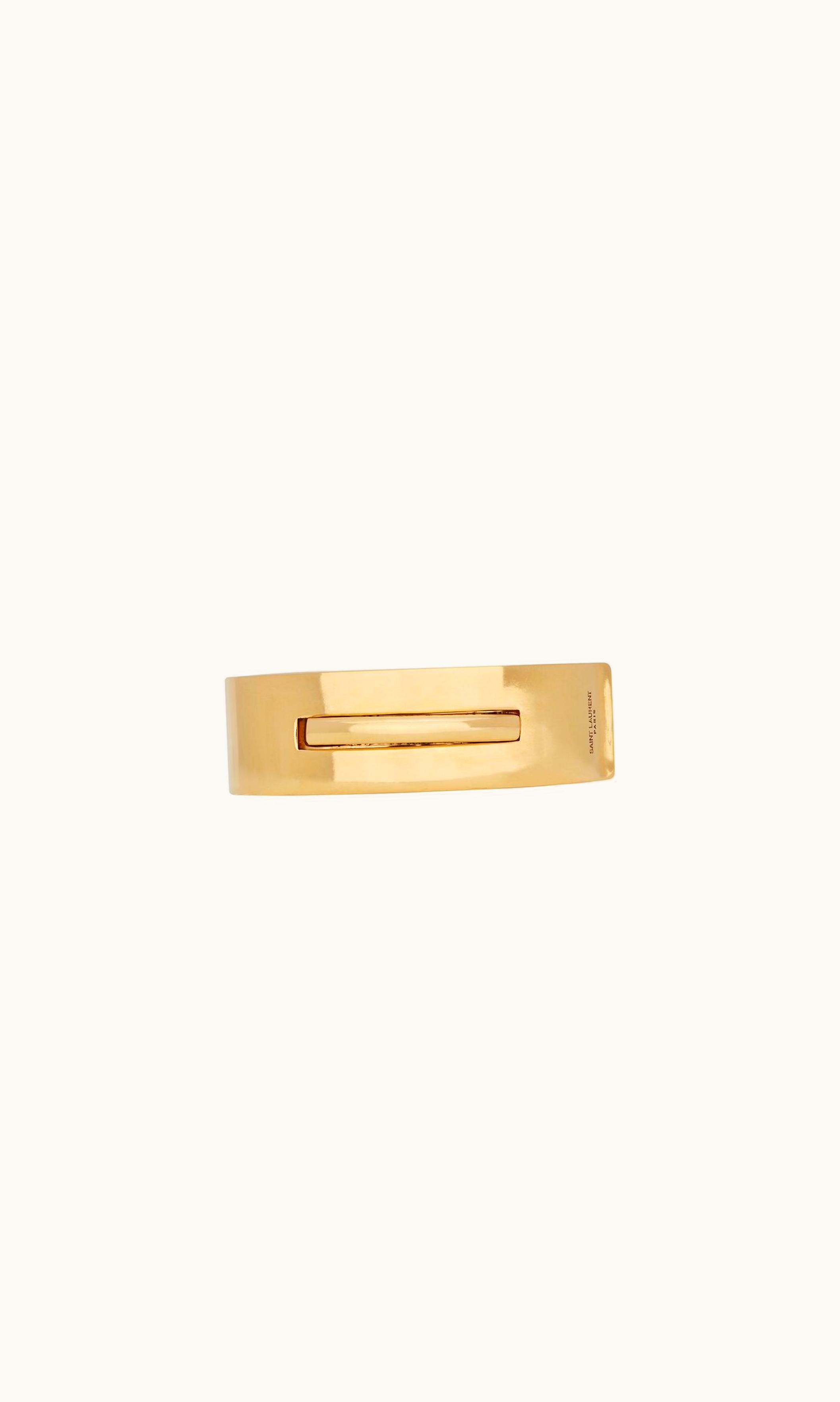 Saint Laurent Saint Laurent Oversized Closure Bracelet In Metal