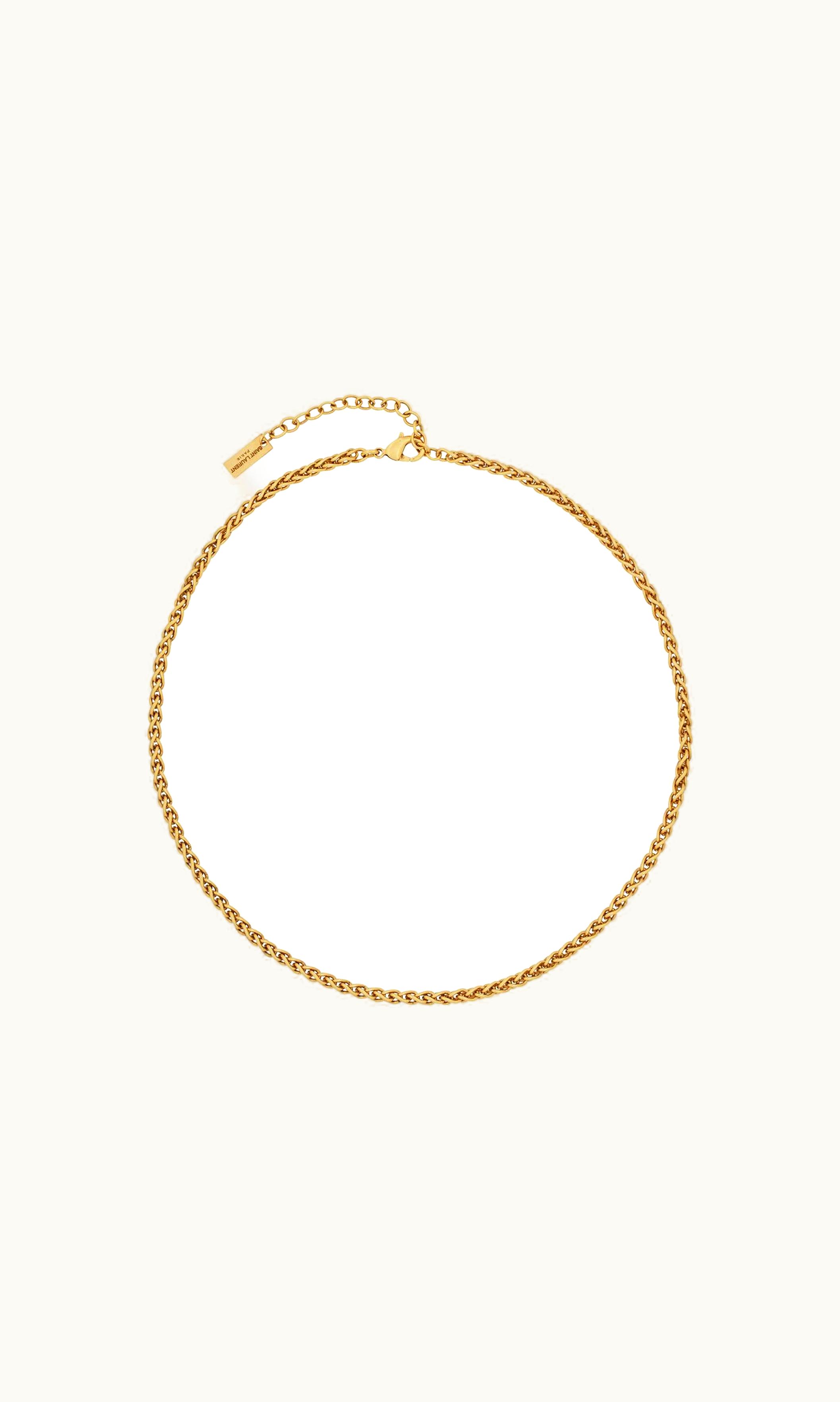 Saint Laurent Saint Laurent Short Wheat Chain Necklace In Metal