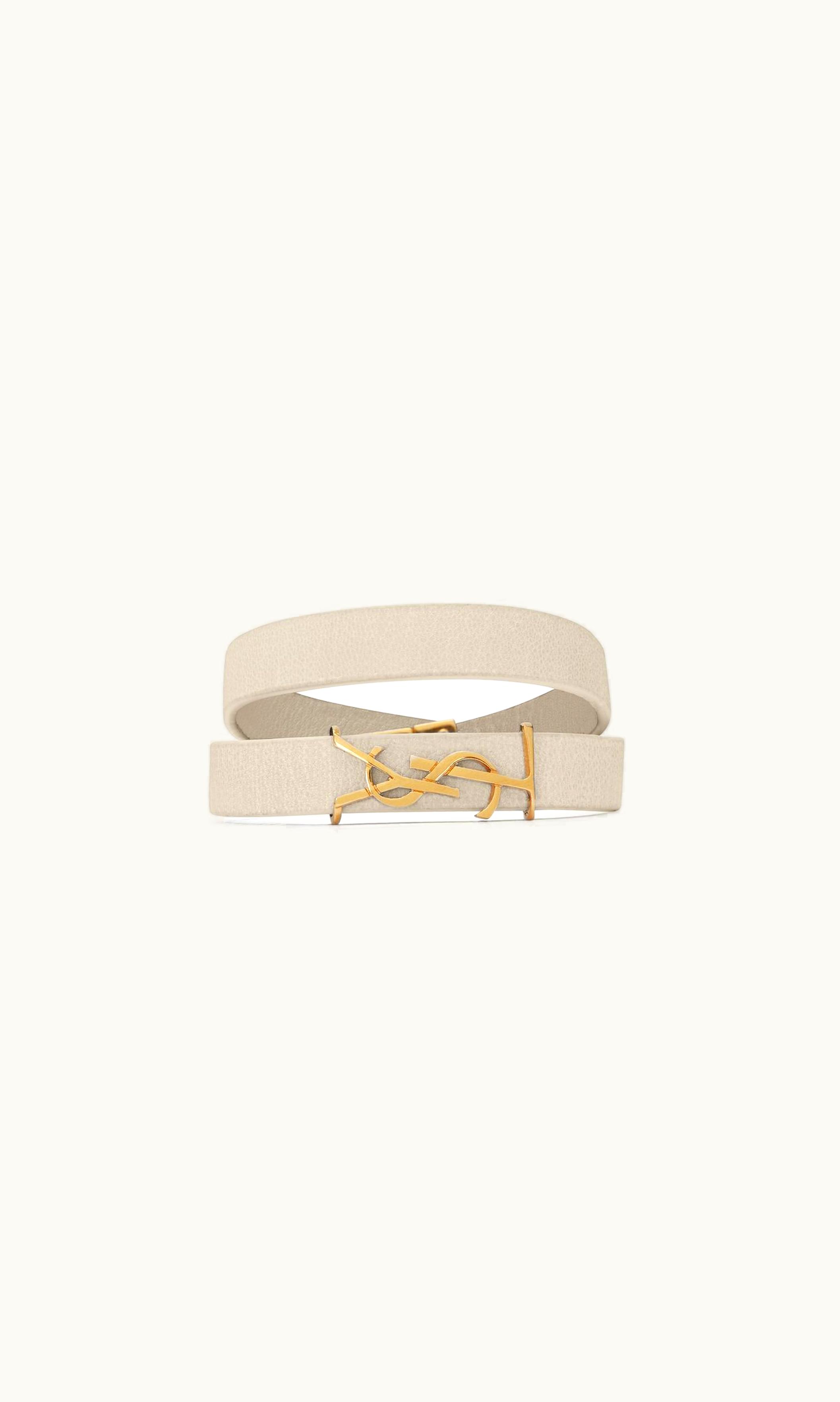 Saint Laurent Saint Laurent Opyum Double Wrap Bracelet In Vintage Lambskin