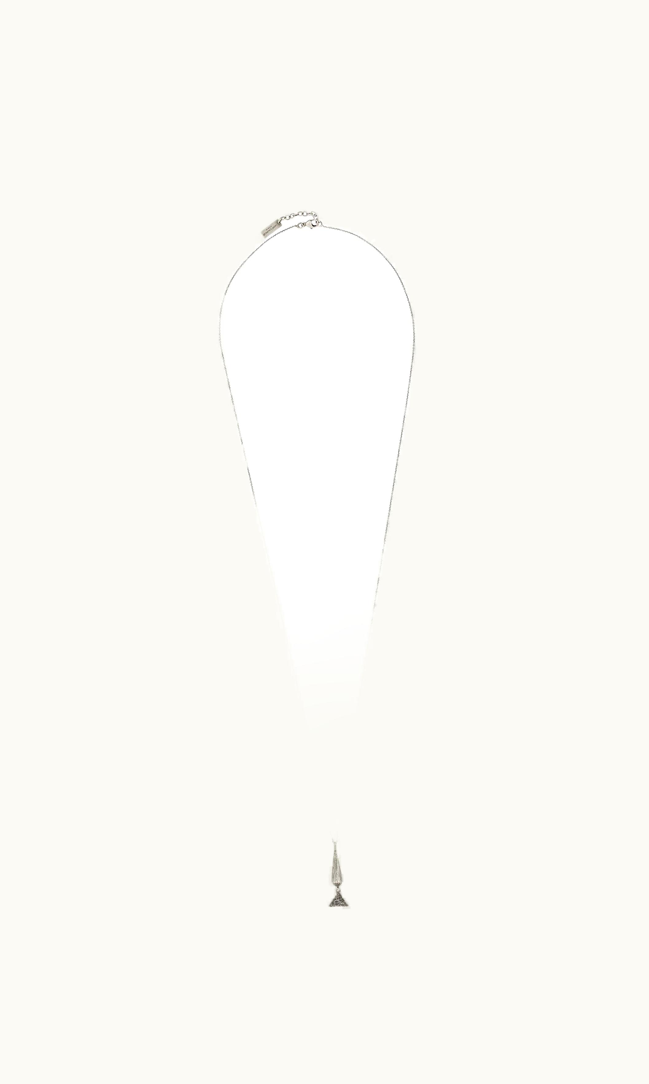 Saint Laurent Saint Laurent Cone And Triangle Charm Necklace In Metal