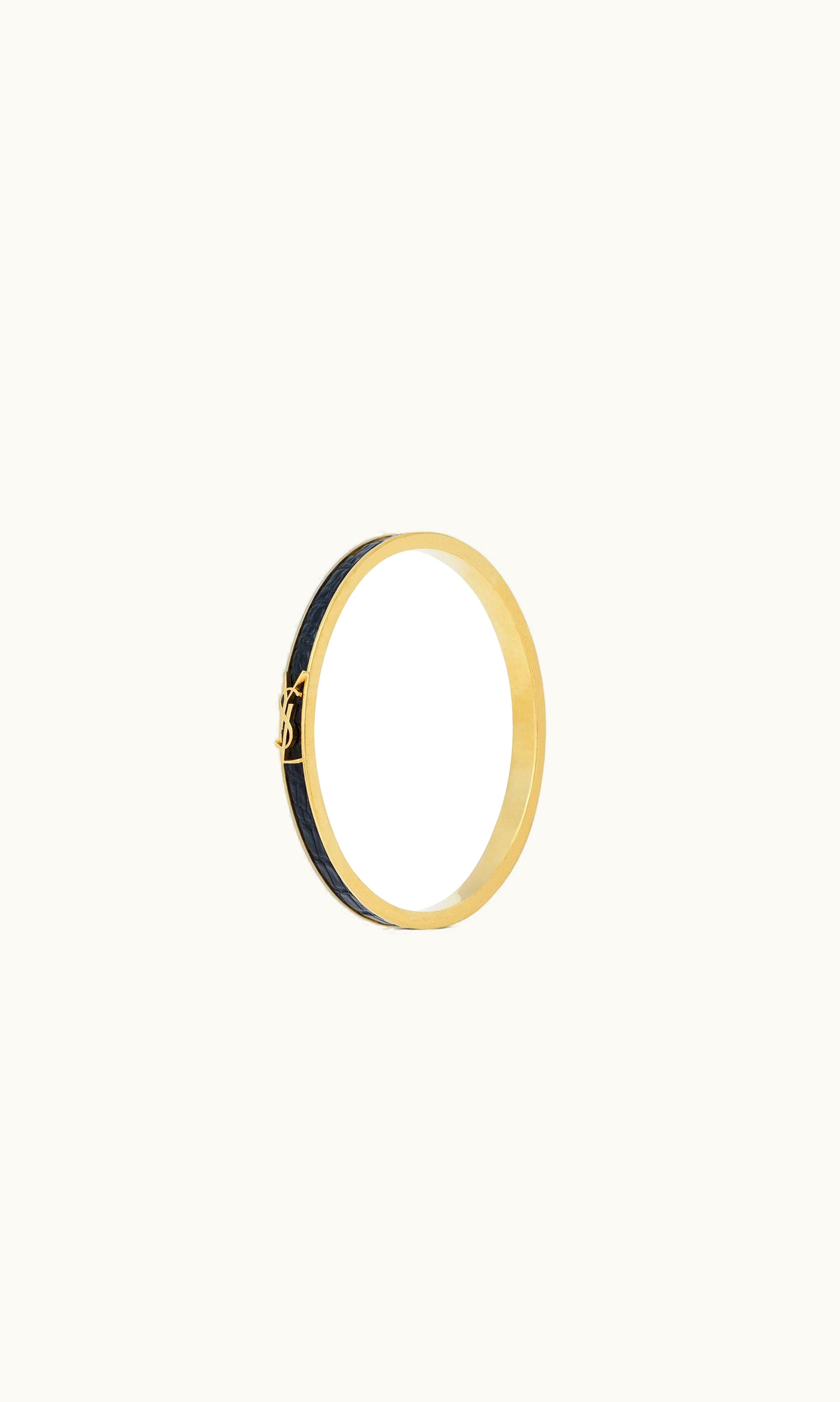 Saint Laurent Saint Laurent Opyum Bracelet In Lizard-Embossed Leather And Metal