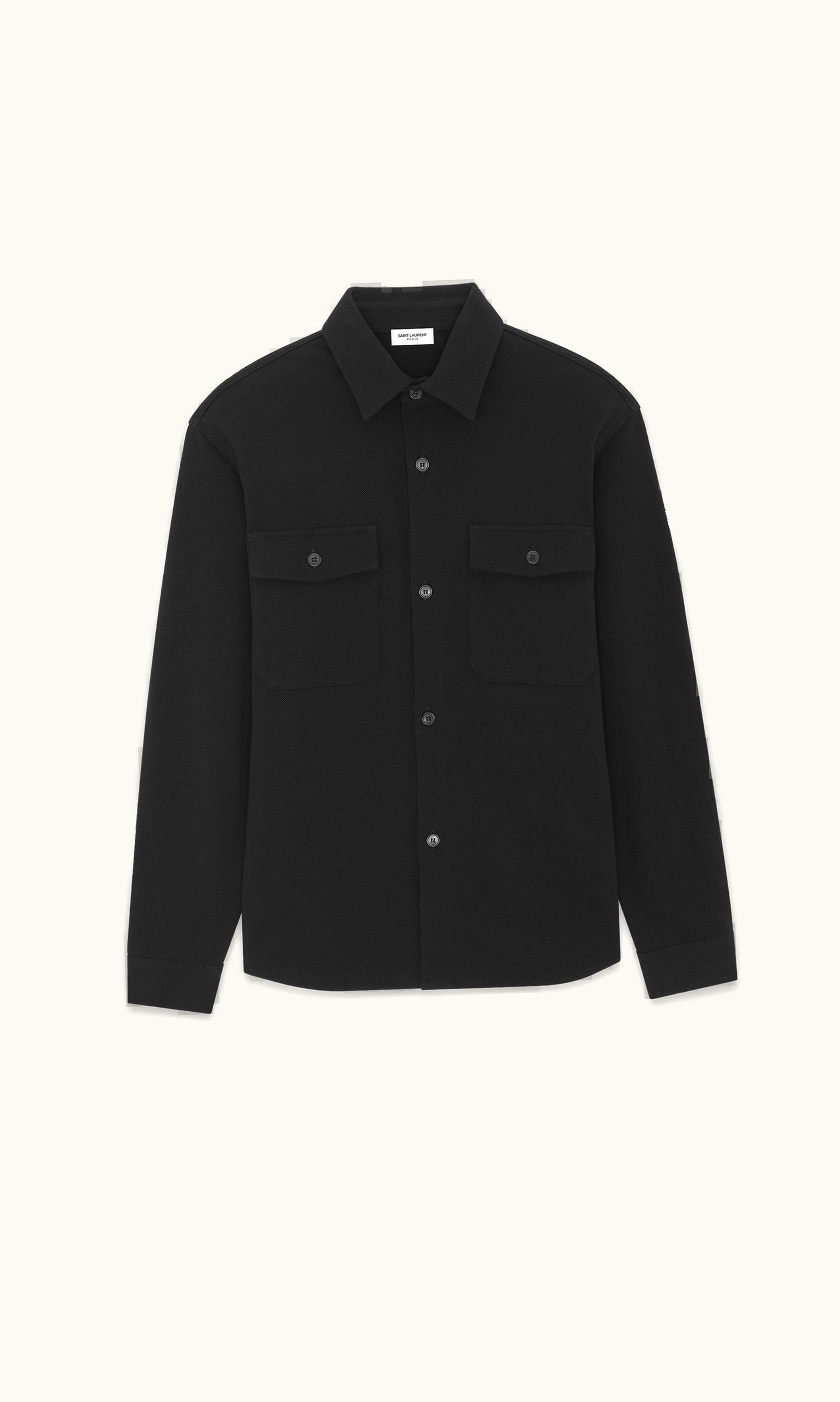 Saint Laurent Saint Laurent Oversize Shirt In Cotton Piqué