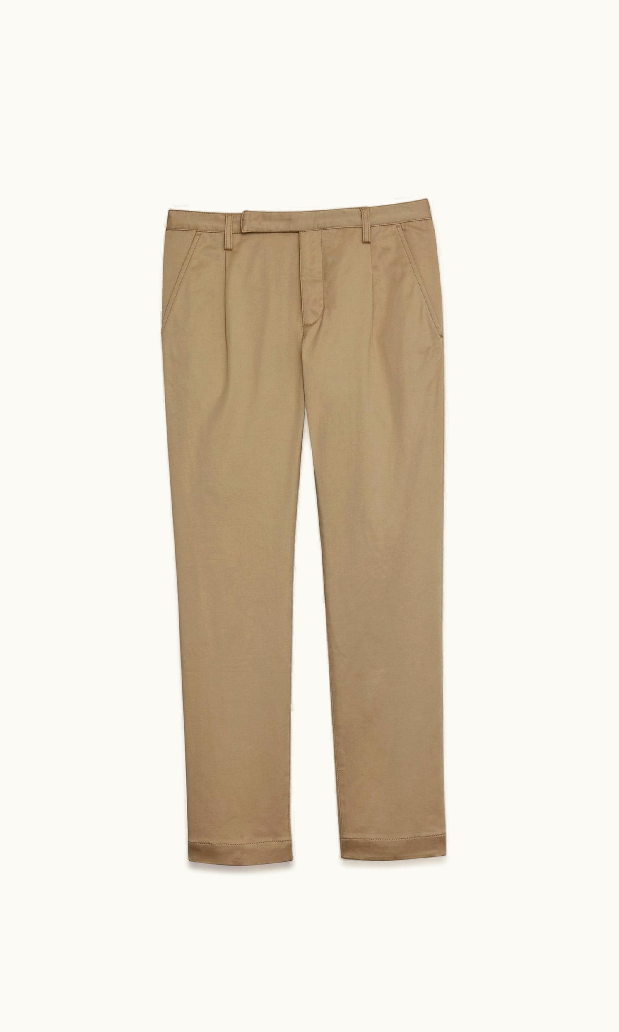 Saint Laurent Saint Laurent Classic Chino Pants In Raw Beige Cotton Twill