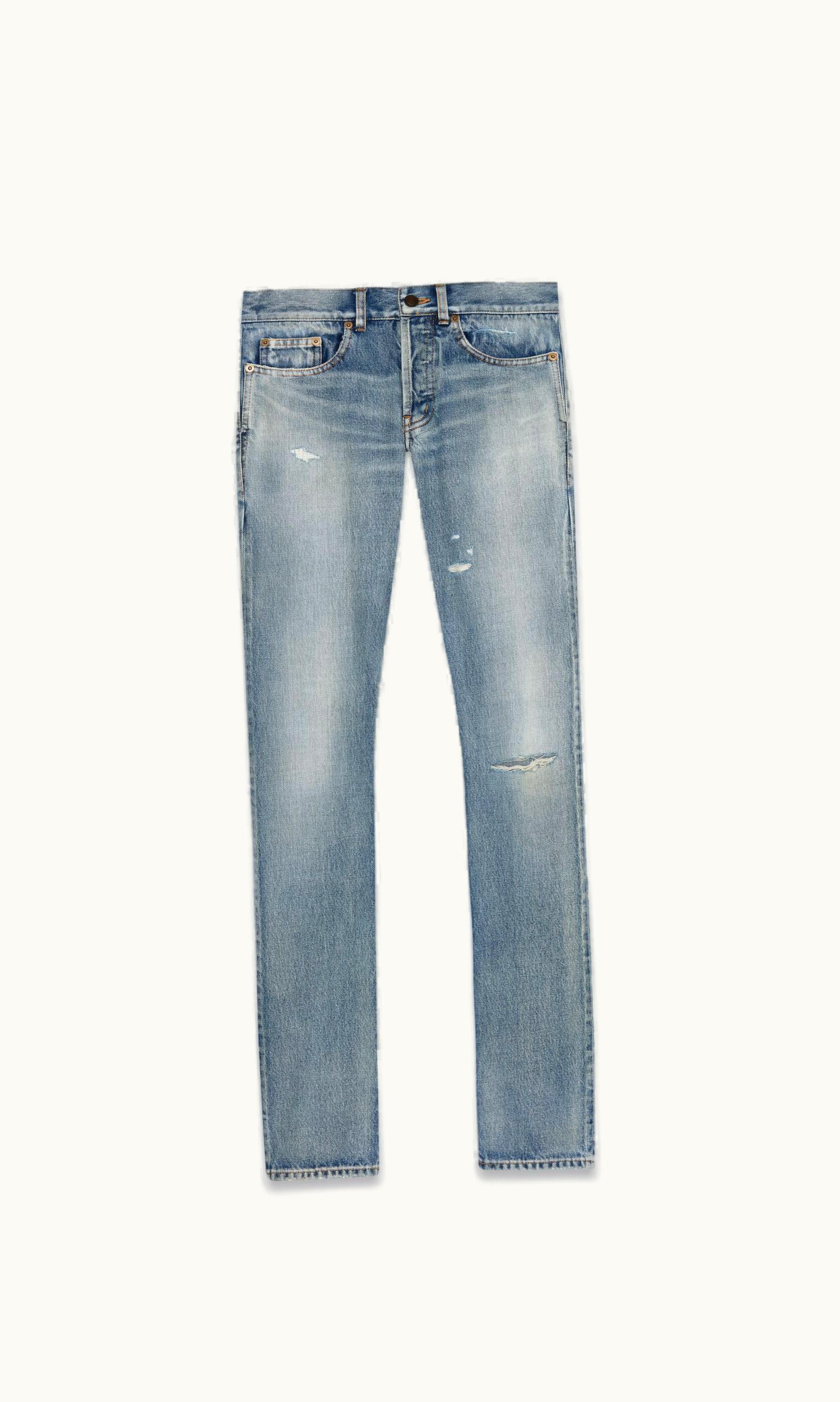 Saint Laurent Saint Laurent Slim-Fit Jeans In Santa Monica Blue Denim UZ0159542