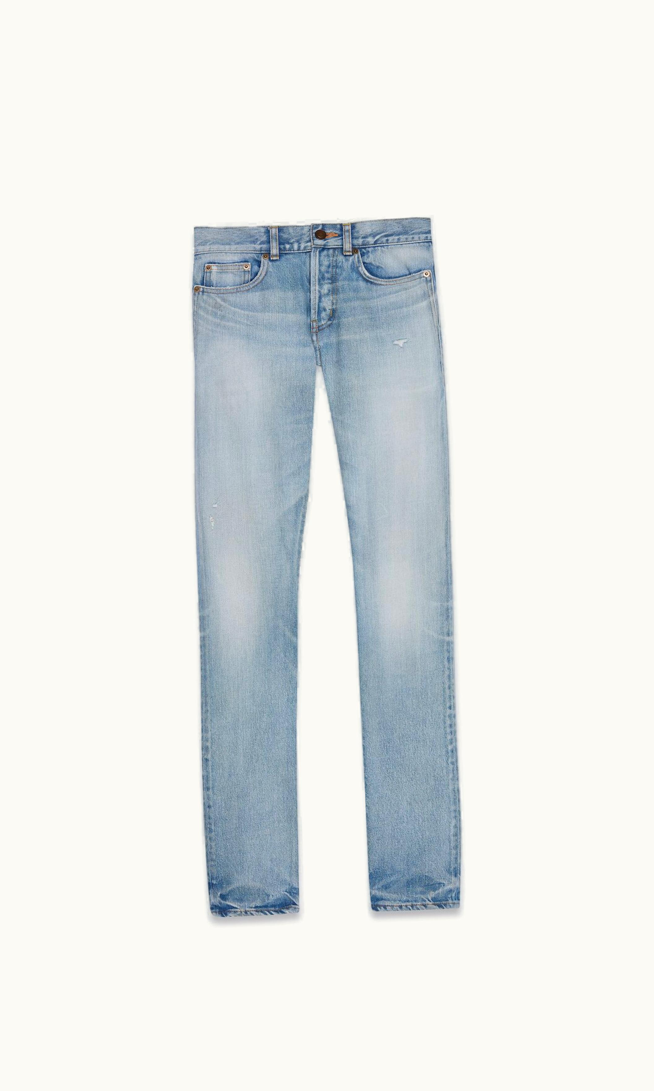 Saint Laurent Saint Laurent Slim-Fit Jeans In Light Fall Blue Denim