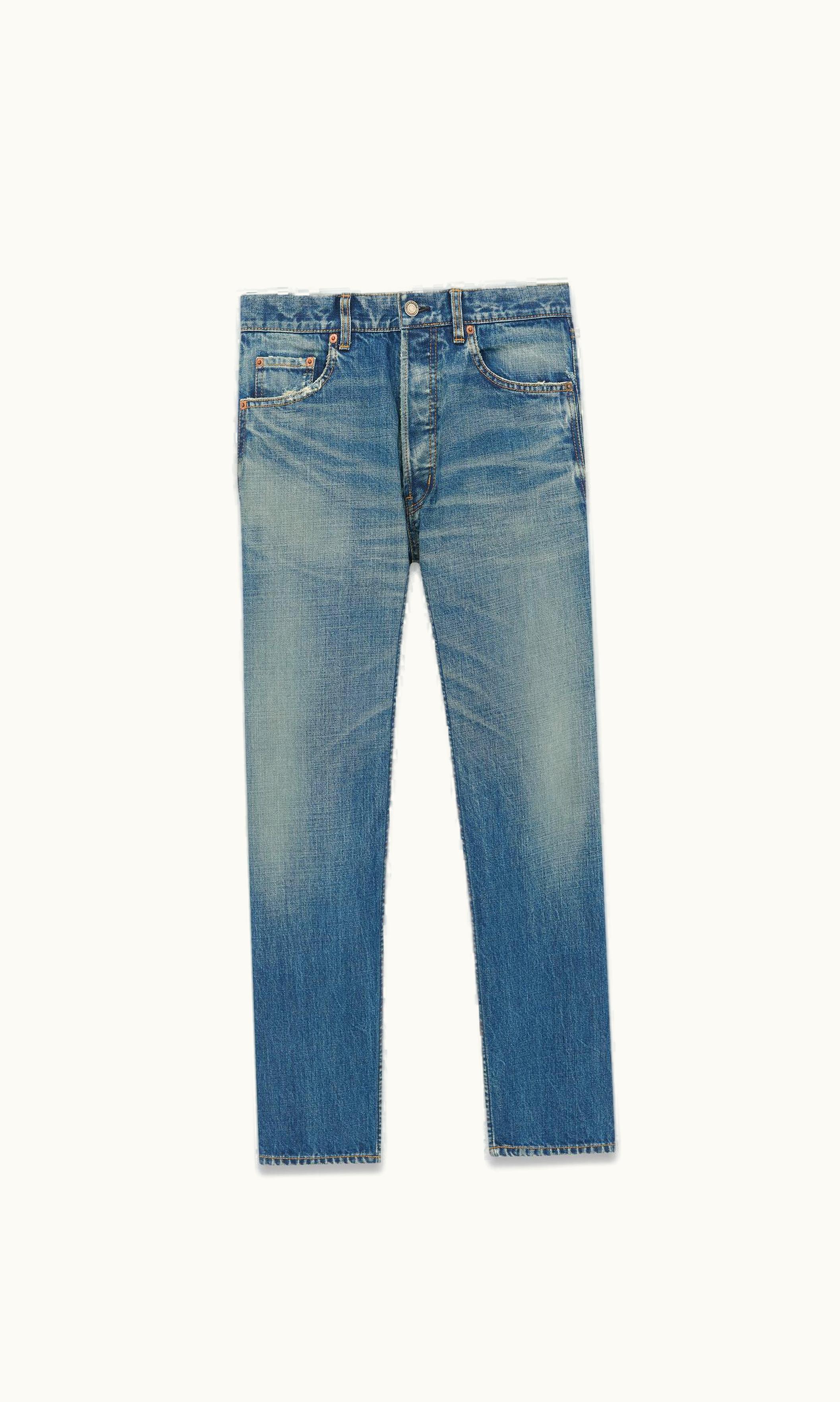 Saint Laurent Saint Laurent Mick Jeans In Vintage Blue