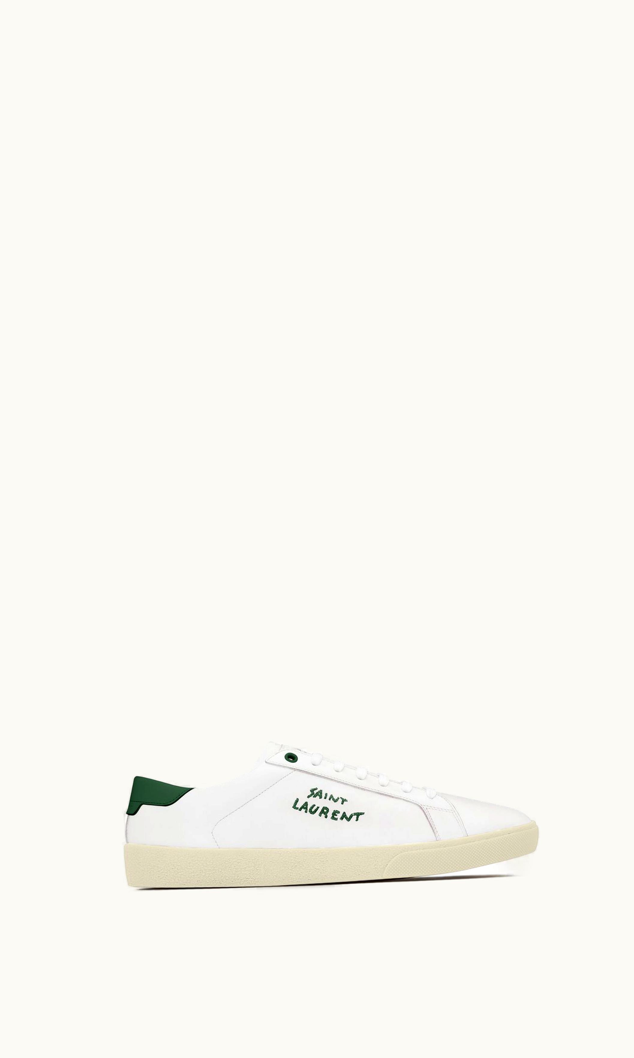 Saint Laurent Saint Laurent Court Classic Sl/06 Embroidered Sneakers In Smooth Leather UZ0159607
