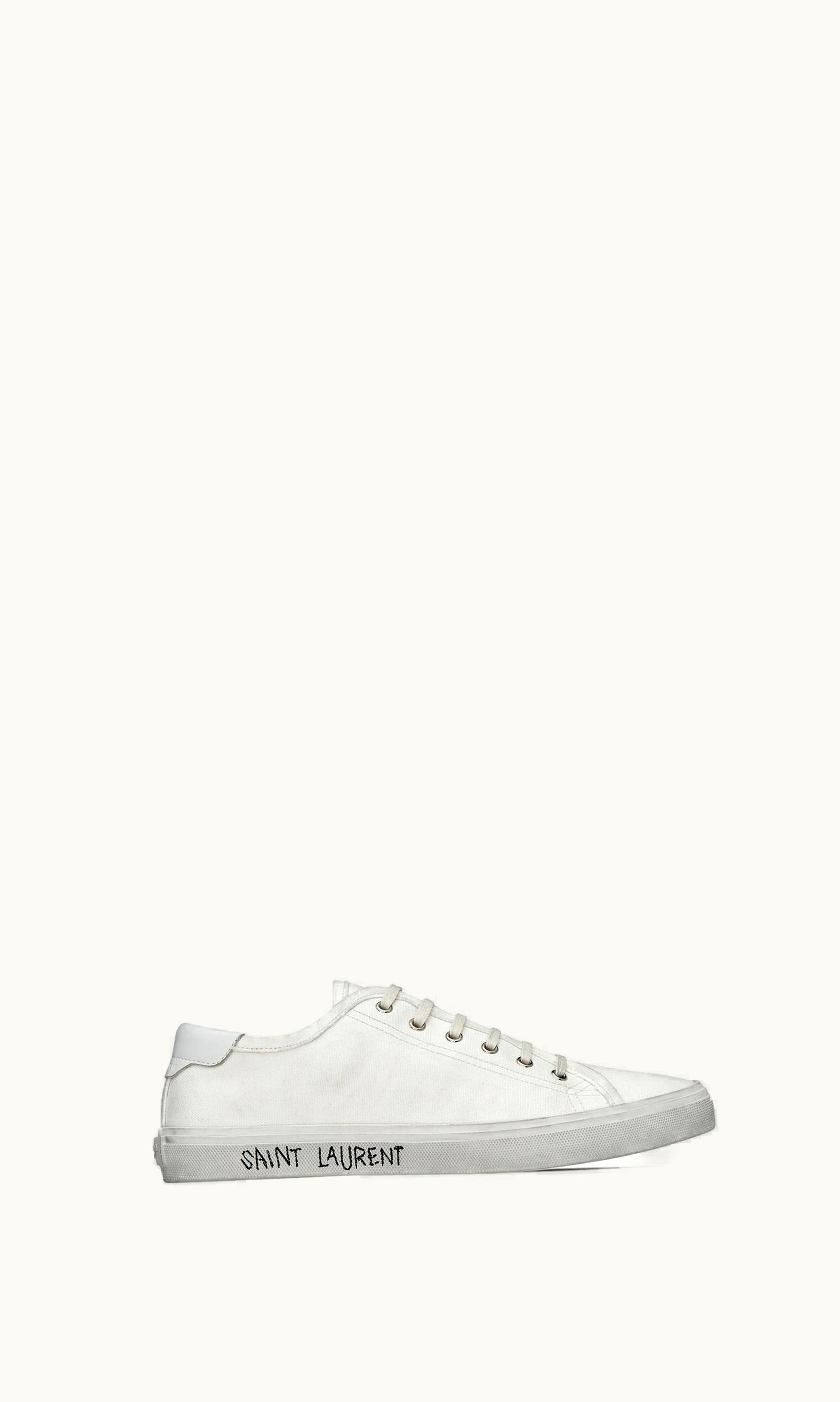 Saint Laurent Saint Laurent Malibu Sneakers In Canvas And Smooth Leather UZ0159611