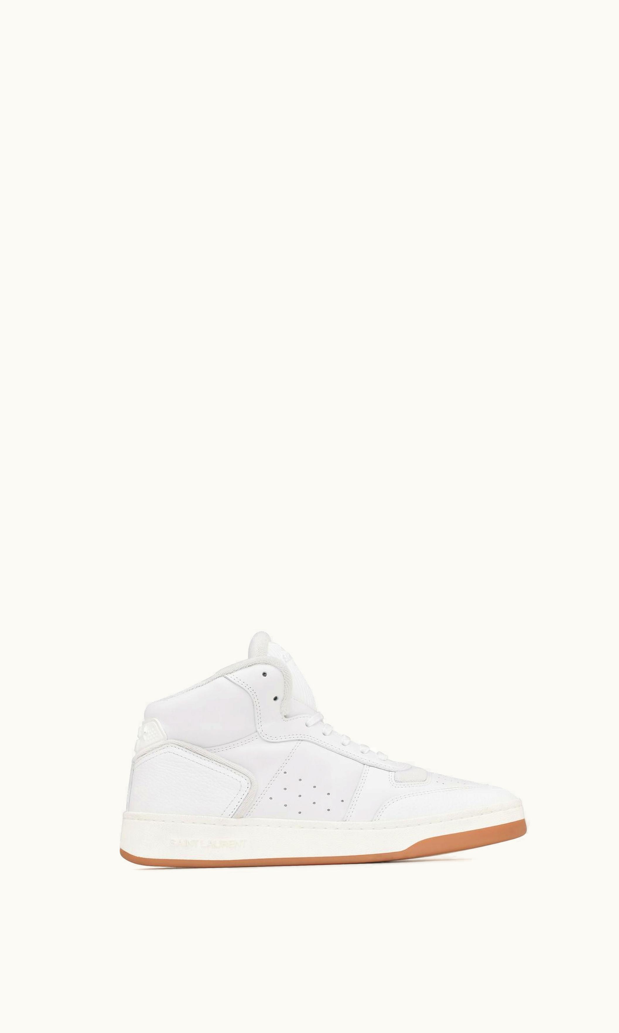 Saint Laurent Saint Laurent Sl/80 Mid-Top Sneakers In Smooth And Grained Leather UZ0159629