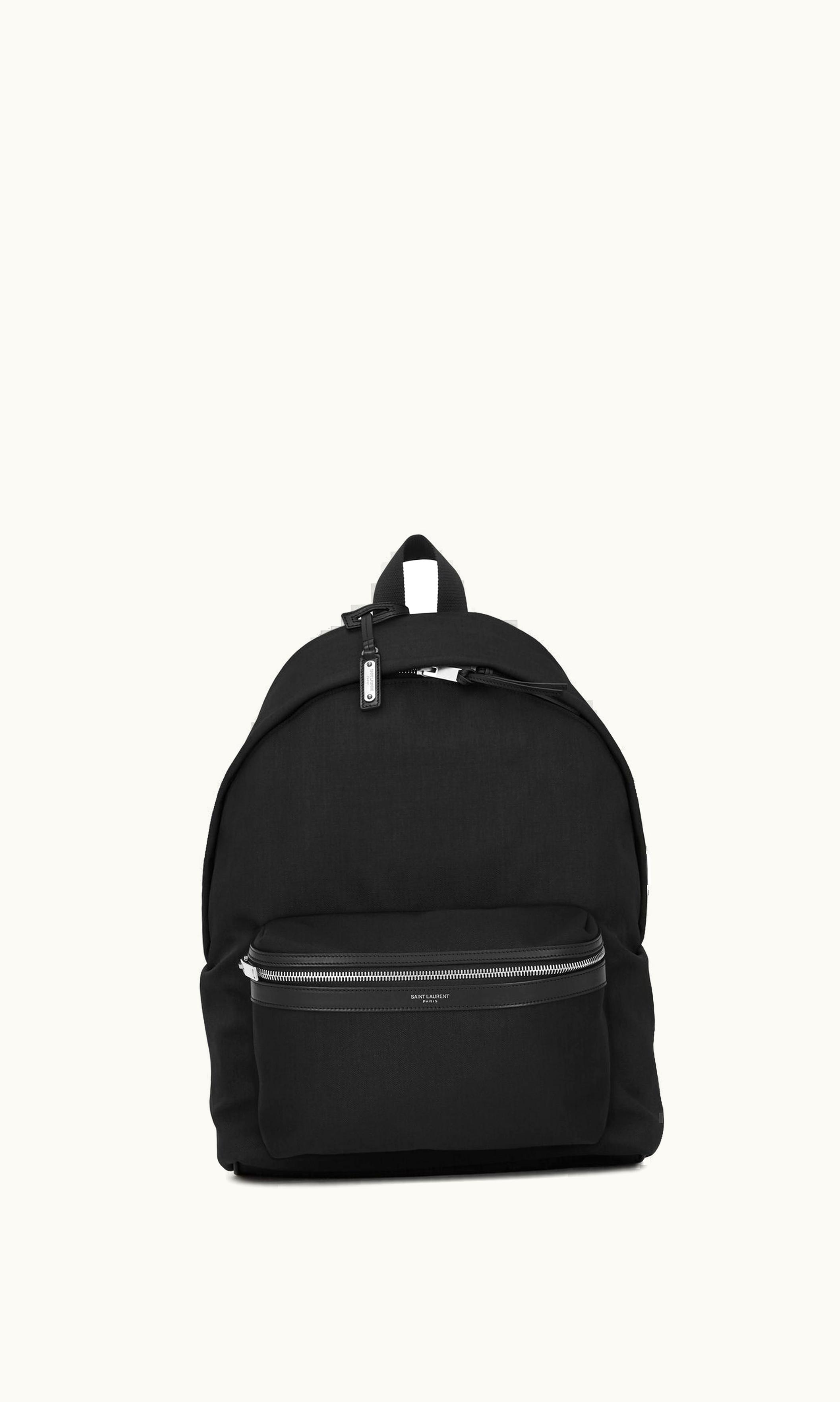 Saint Laurent Saint Laurent City Backpack In Canvas, Nylon And Leather UZ0159641