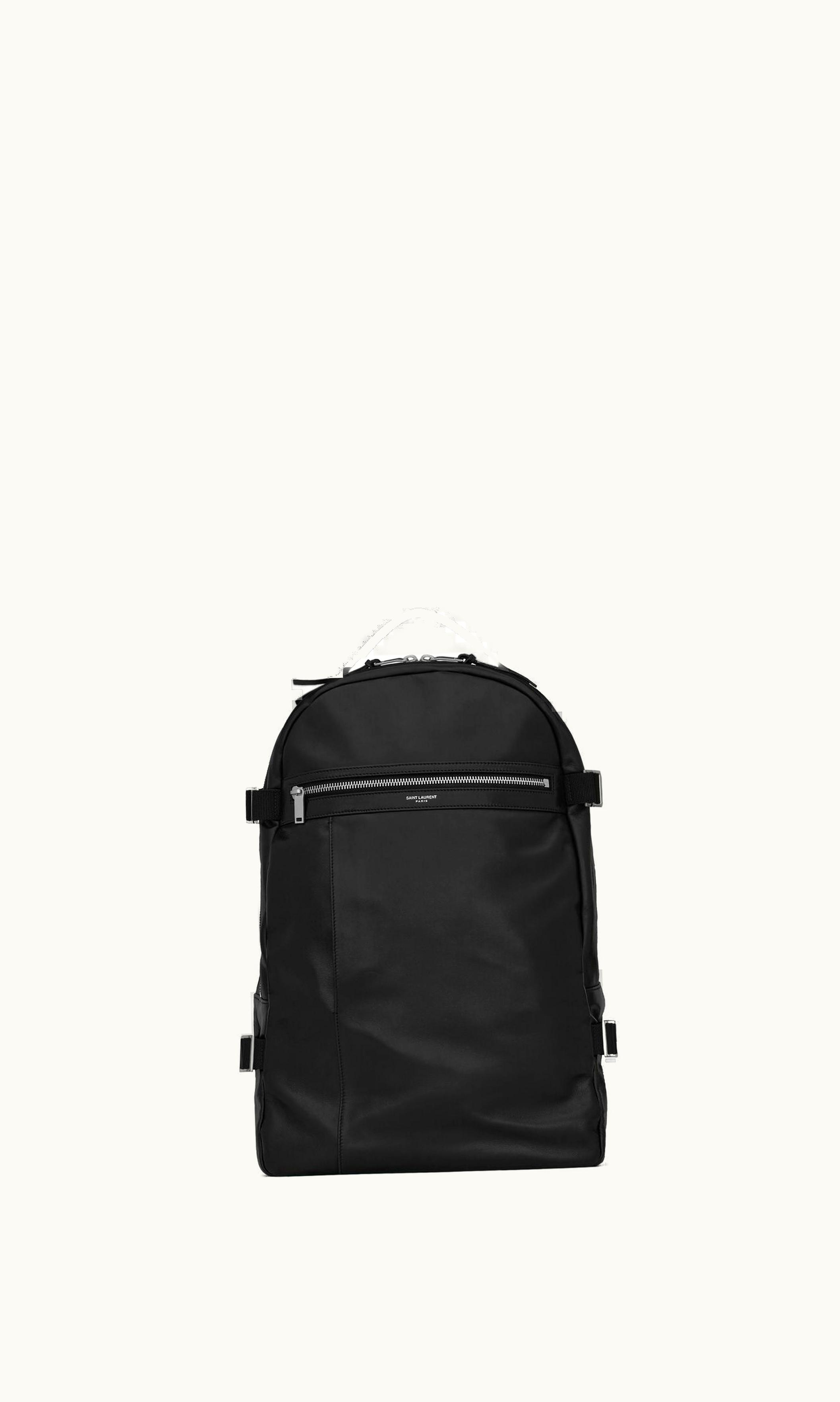 Saint Laurent Saint Laurent City Trekking Backpack In Lambskin And Nylon