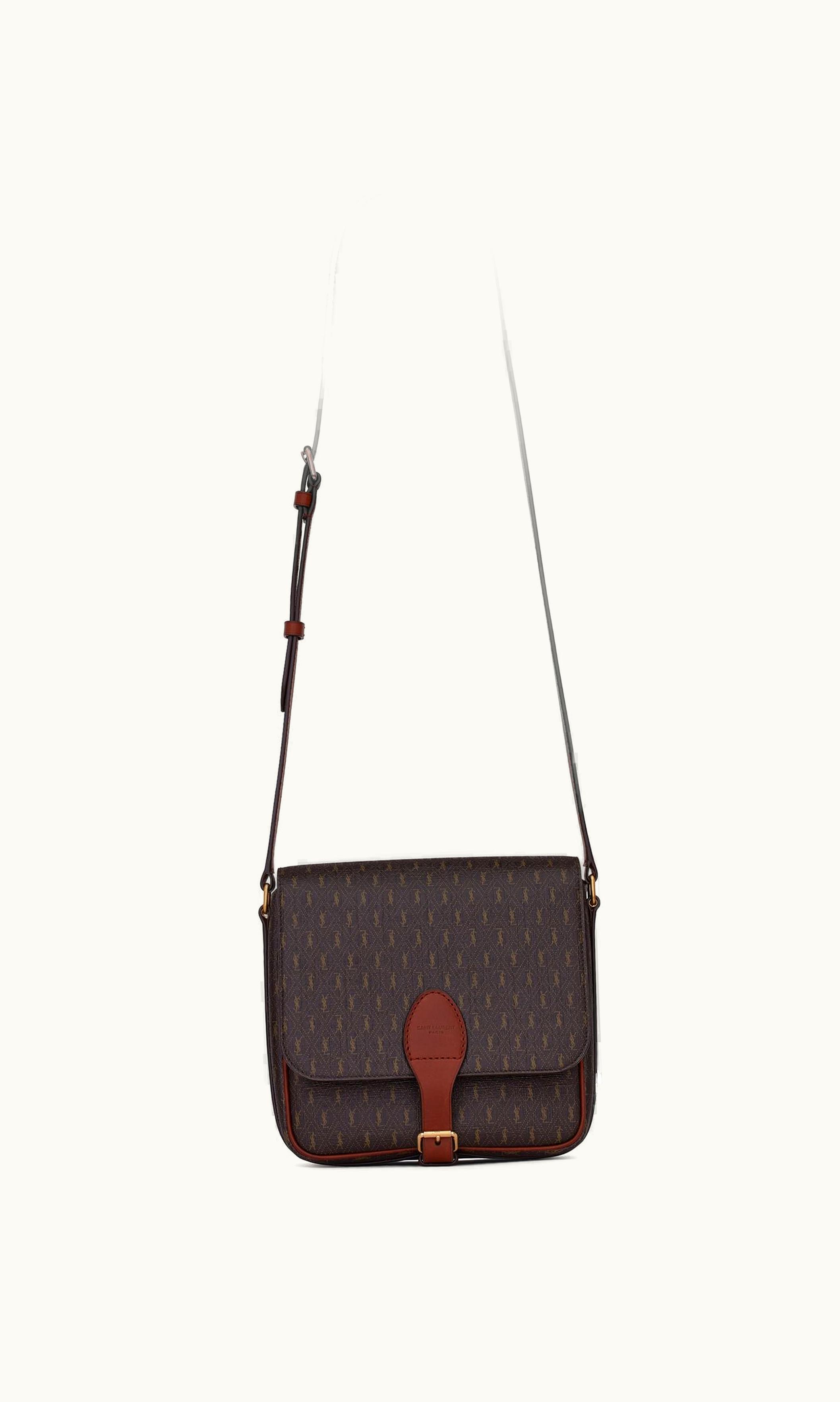 Saint Laurent Saint Laurent Le Monogramme Medium Satchel In Cassandre Canvas And Smooth Leather