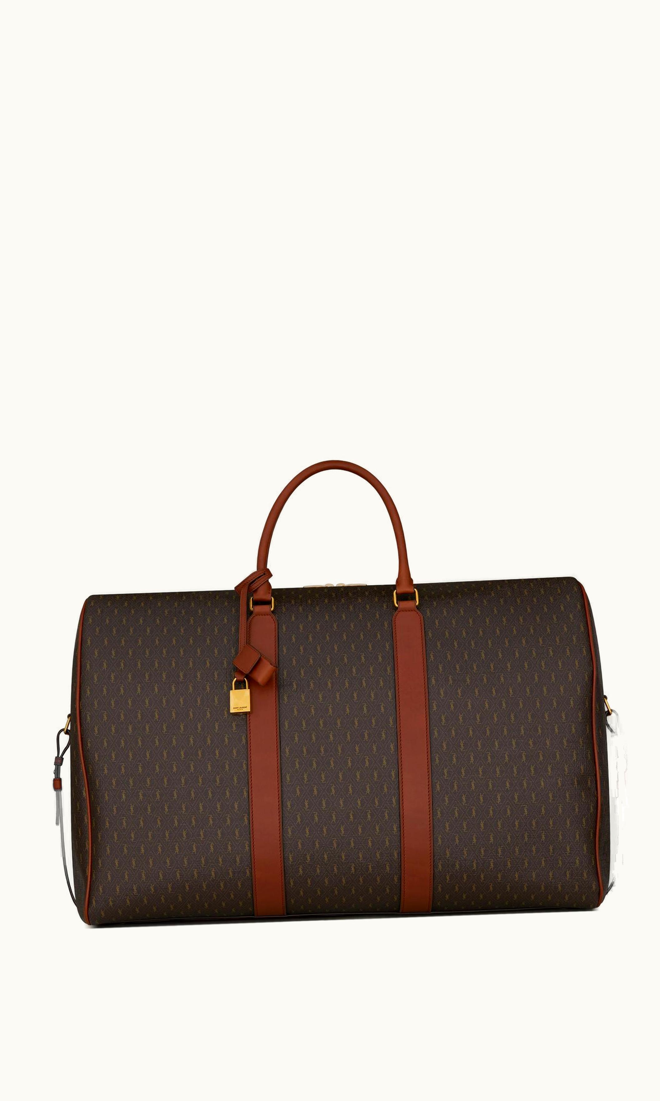 Saint Laurent Saint Laurent Le Monogramme 72H Duffle In Cassandre Canvas And Smooth Leather