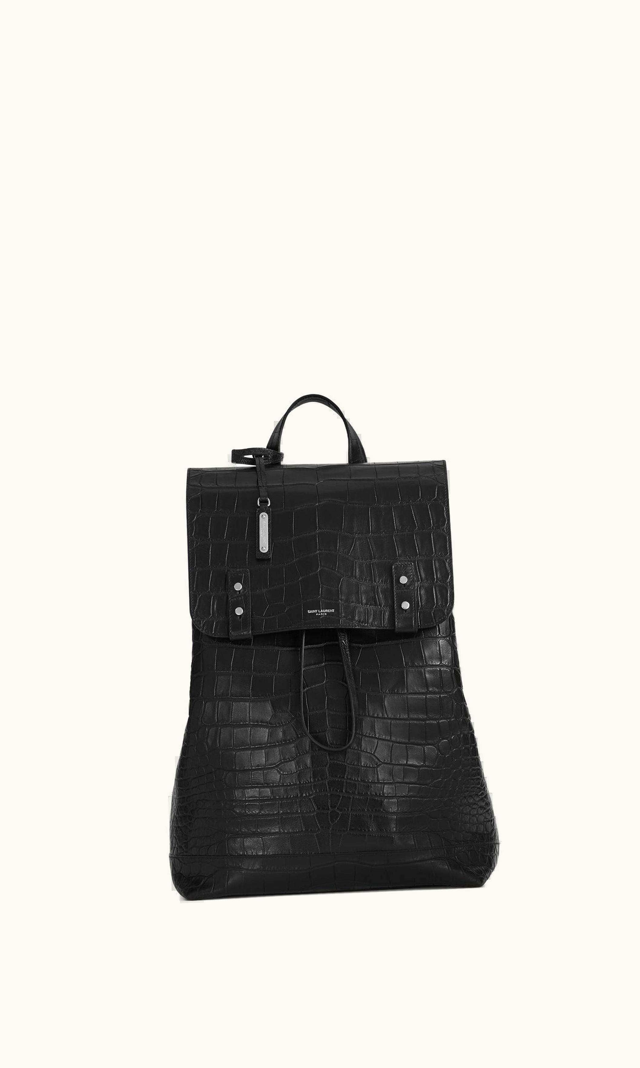 Saint Laurent Saint Laurent Sac De Jour Backpack In Crocodile-Embossed Leather