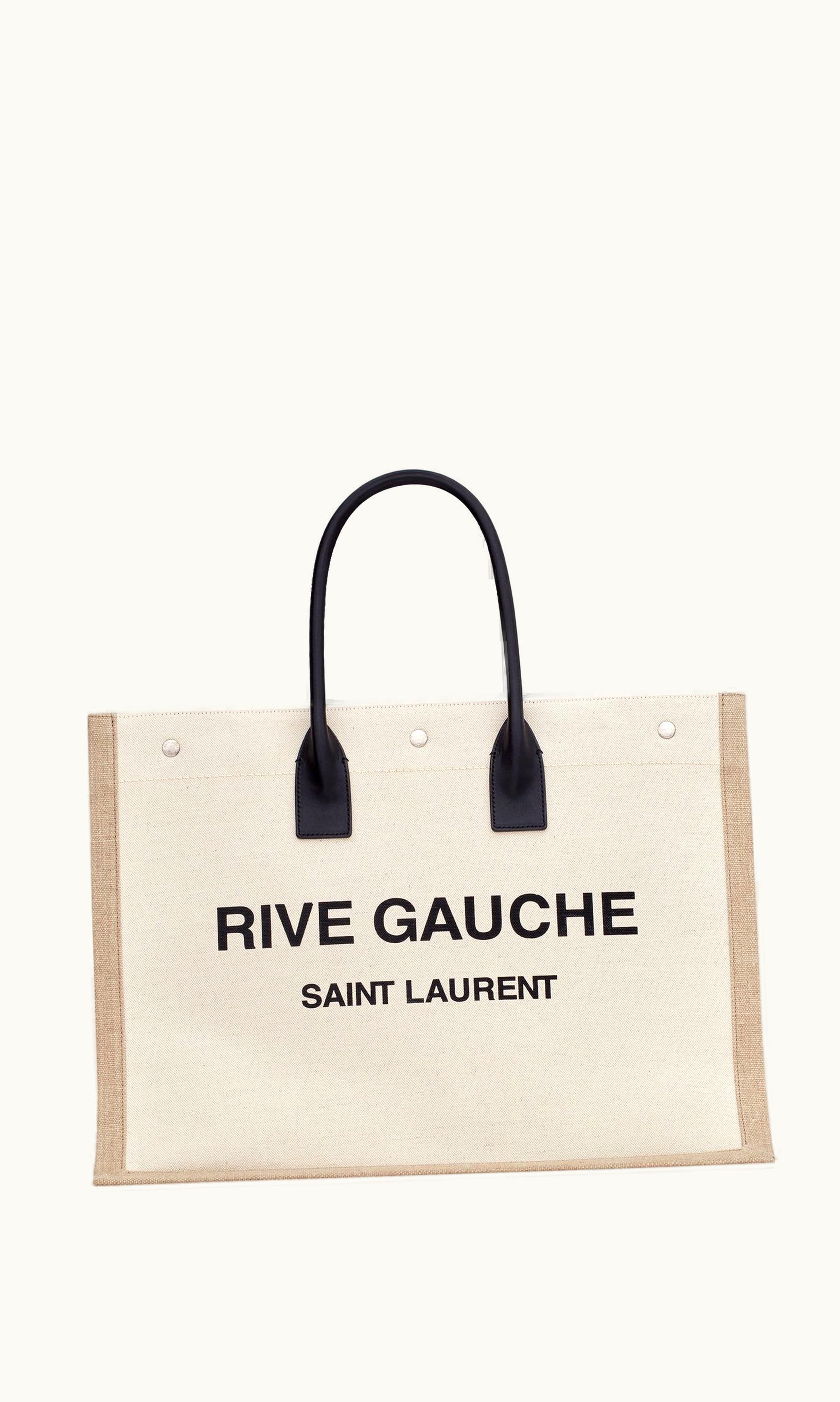 Saint Laurent Saint Laurent Rive Gauche Large Tote Bag In Printed Canvas And Leather UZ0159718