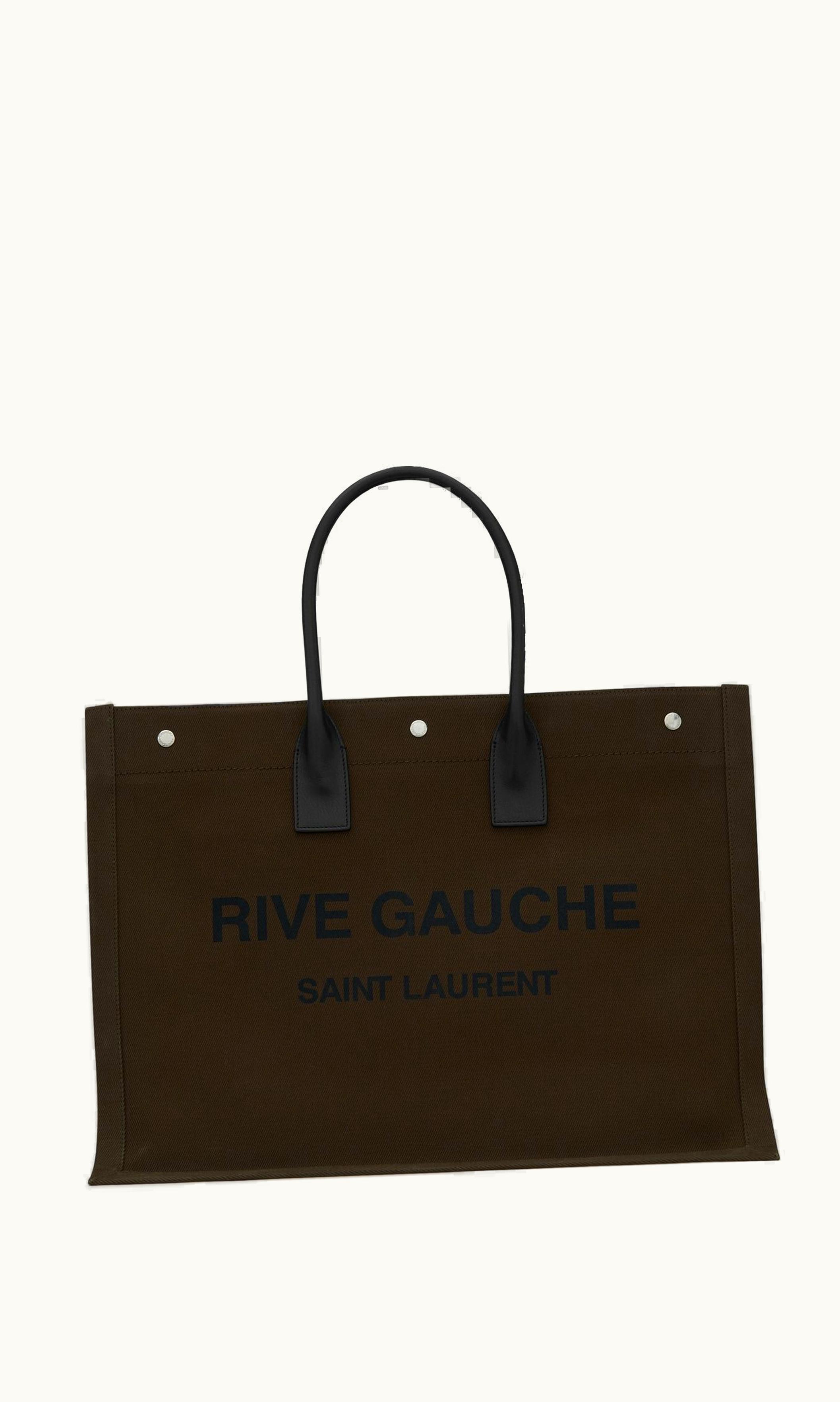 Saint Laurent Saint Laurent Rive Gauche Large Tote Bag In Printed Canvas And Leather UZ0159721