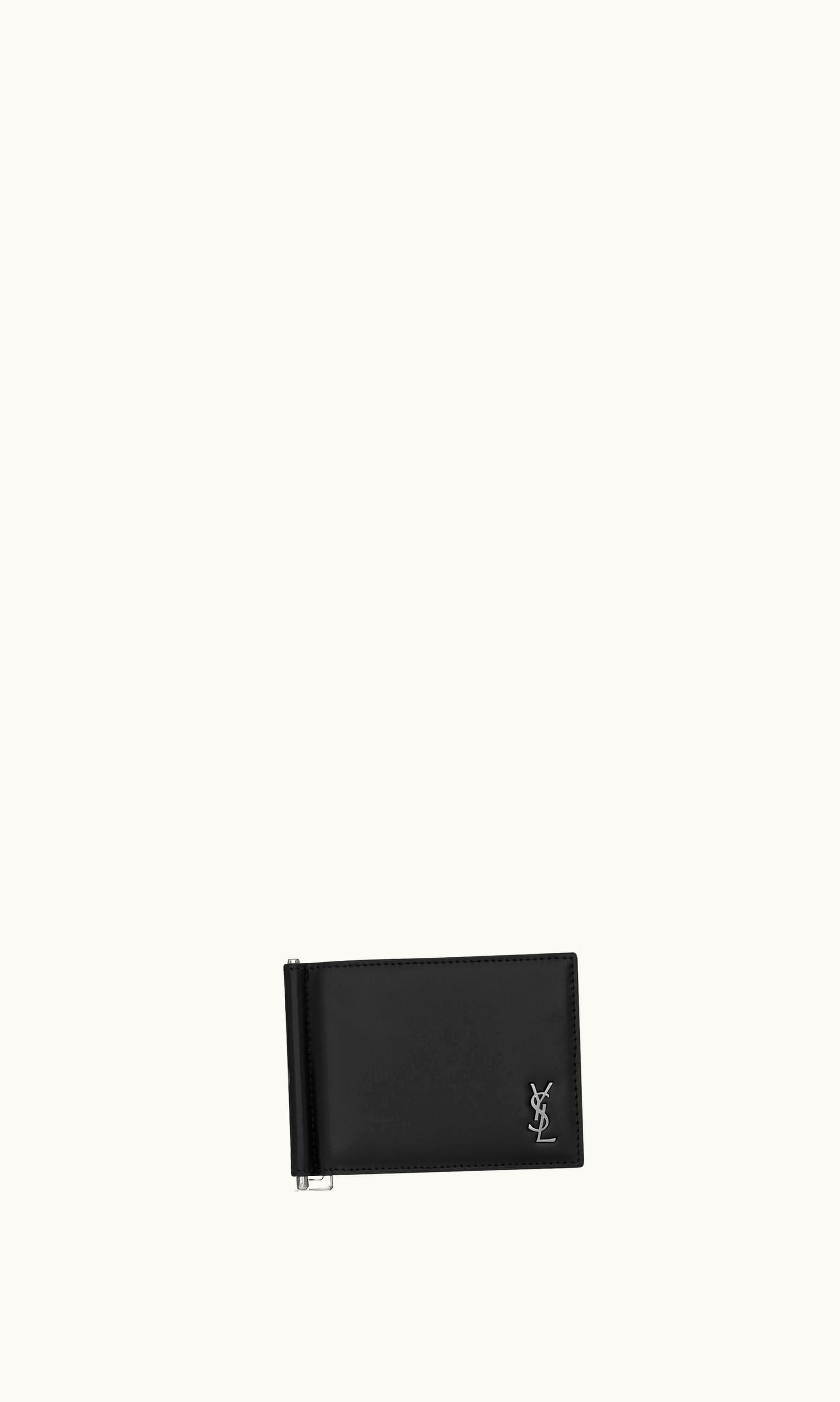 Saint Laurent Saint Laurent Tiny Cassandre Bill Clip Wallet In Matte Leather UZ0159758