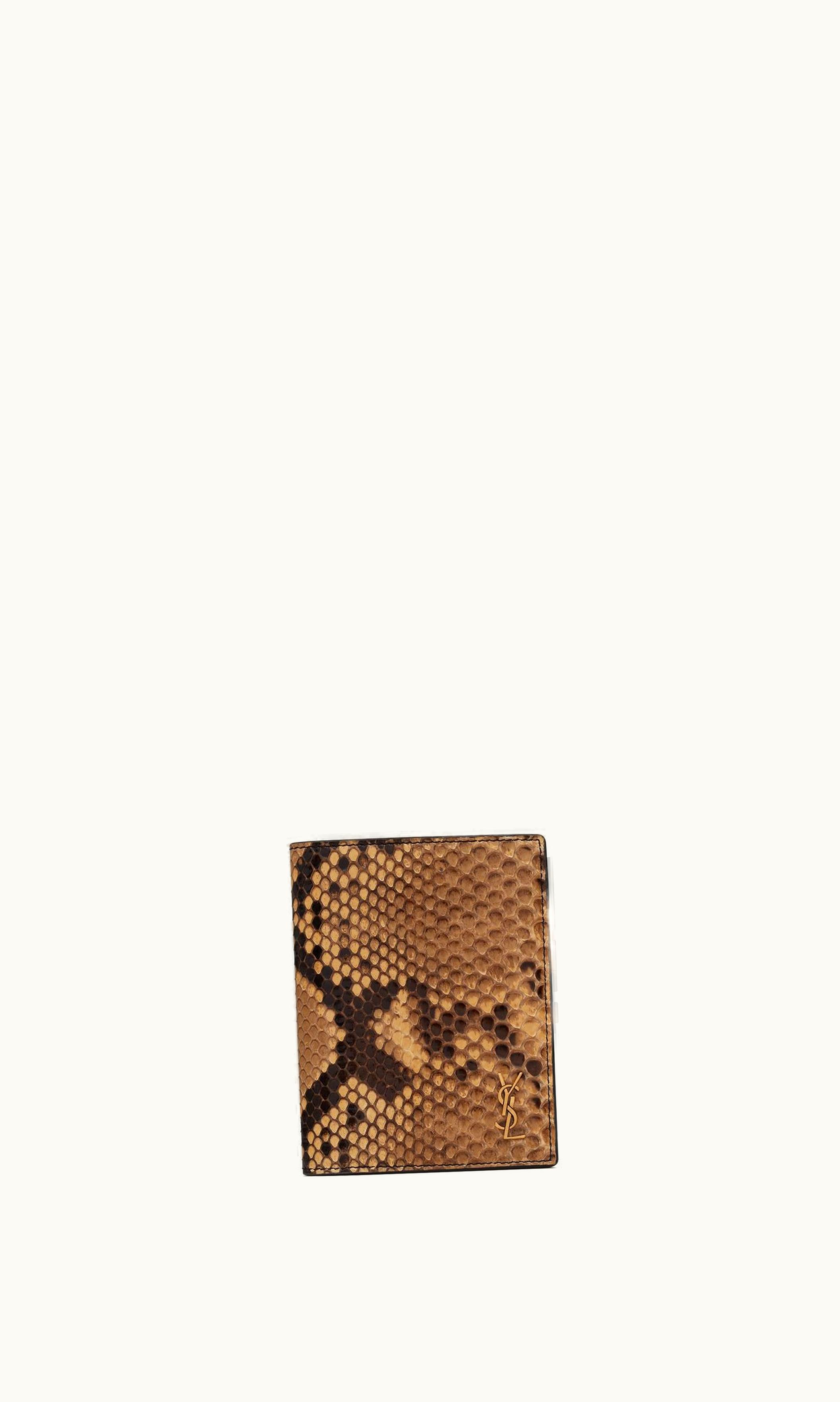 Saint Laurent Saint Laurent Tiny Cassandre Credit Card Wallet In Python