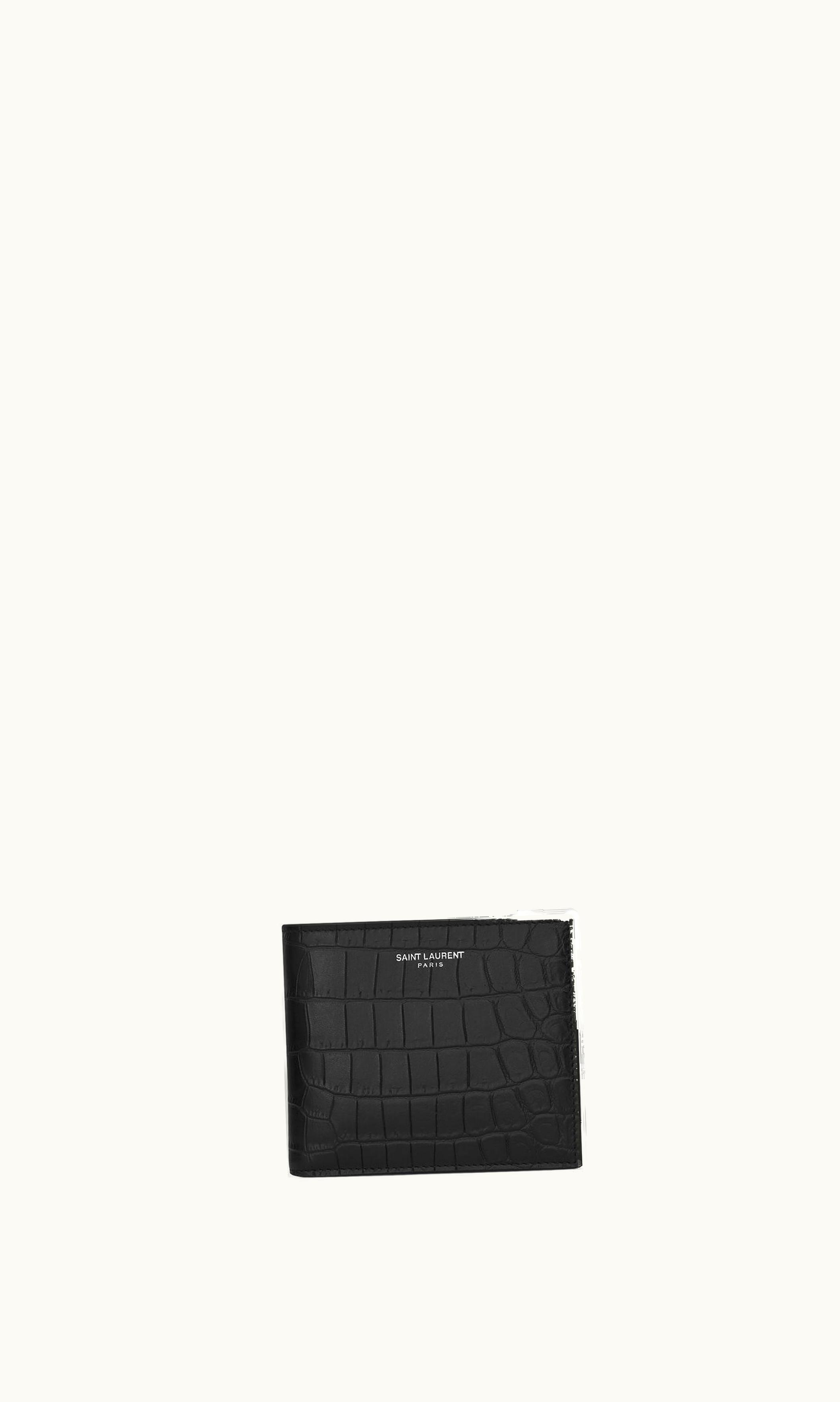 Saint Laurent Saint Laurent Paris East/West Wallet With Coin Purse In Crocodile-Embossed Leather