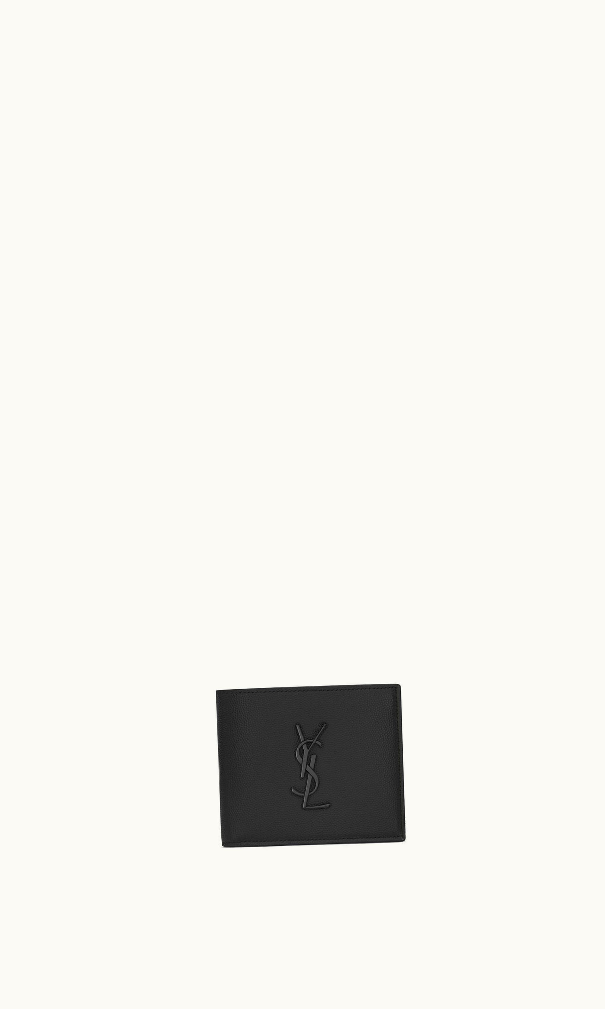 Saint Laurent Saint Laurent Cassandre East/West Wallet With Coin Purse In Grain De Poudre Embossed Leather