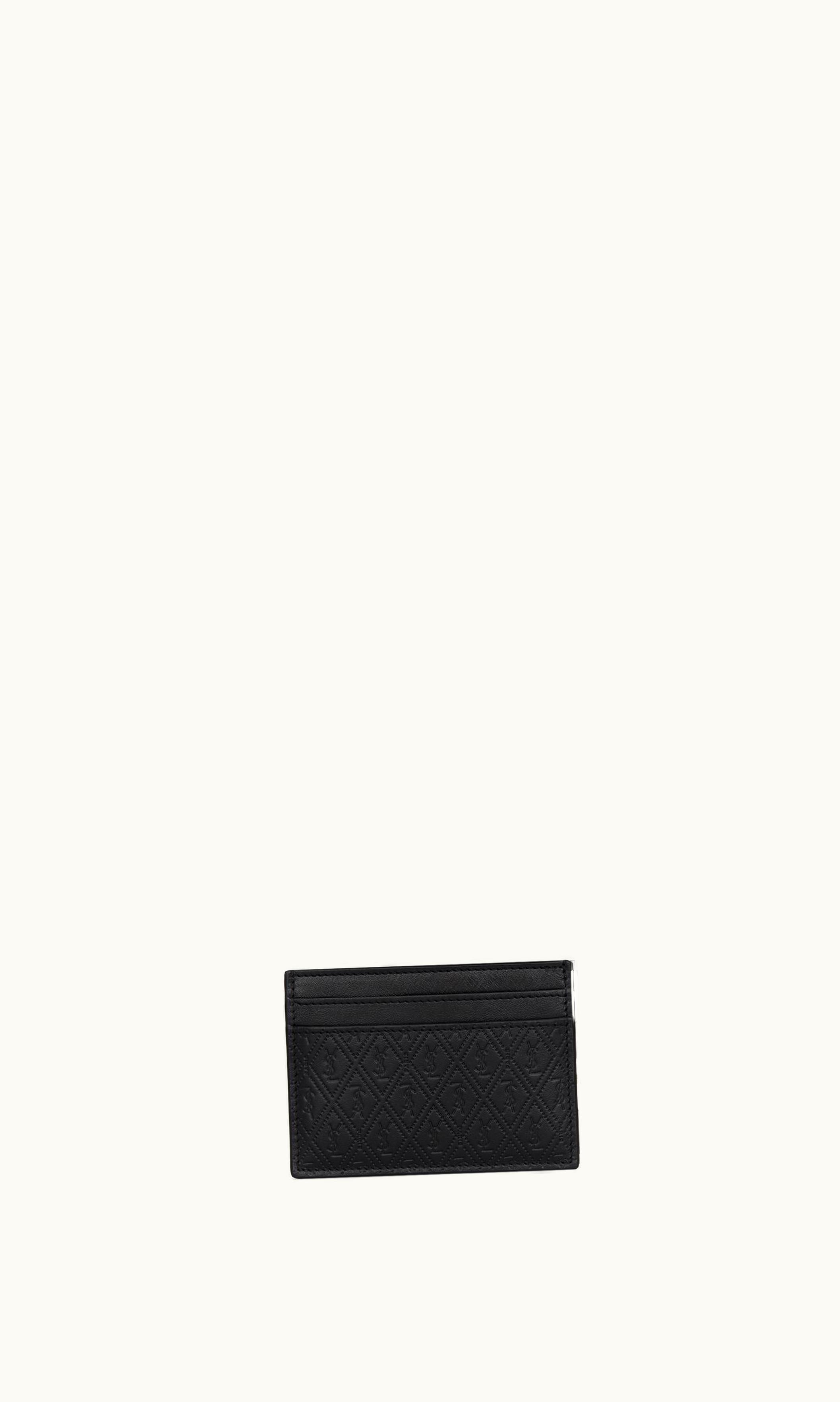 Saint Laurent Saint Laurent Le Monogramme Card Holder In Embossed Smooth Leather