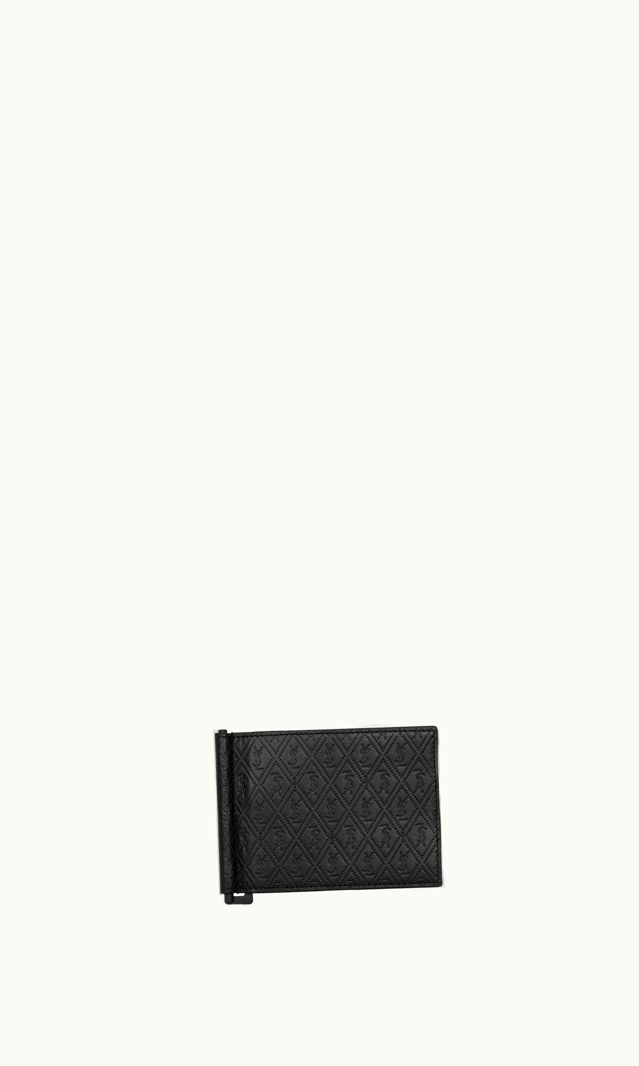 Saint Laurent Saint Laurent Le Monogramme Bill Clip Wallet In Embossed Smooth Leather