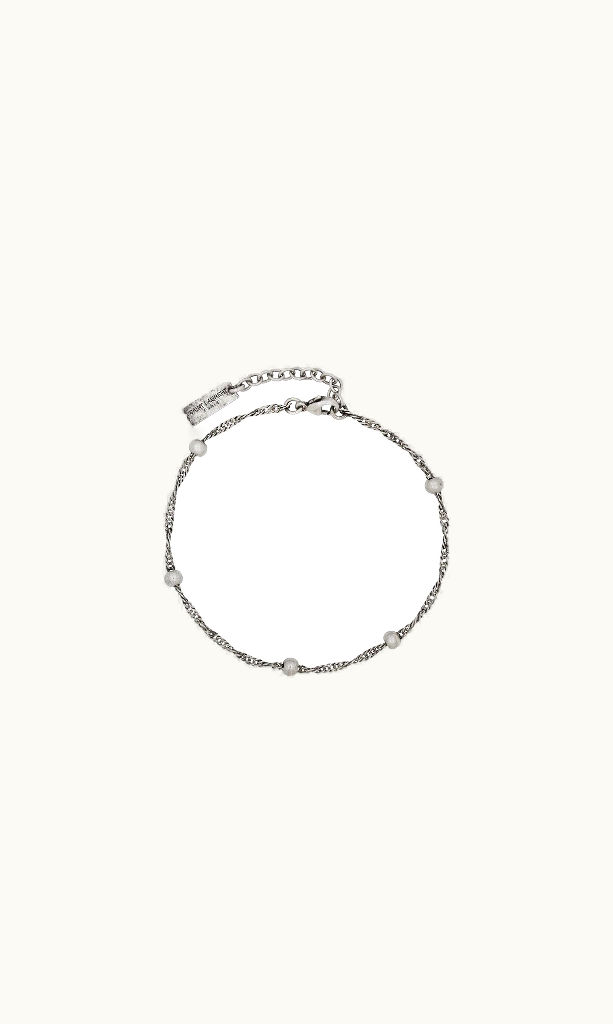Saint Laurent Saint Laurent Ball And Intertwined Chain Bracelet In Metal UZ0159991