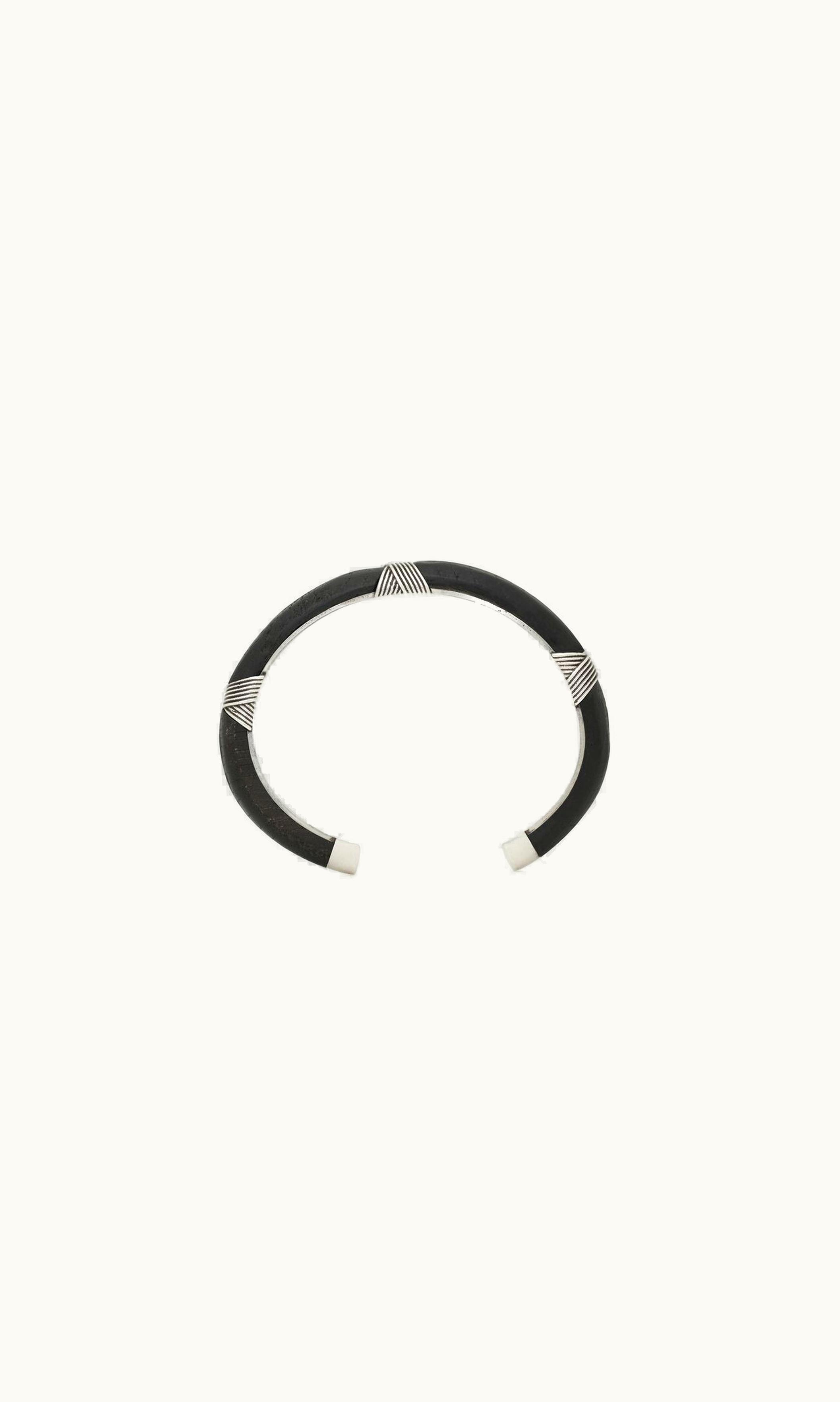 Saint Laurent Saint Laurent Vintage Bracelet In Metal And Wood