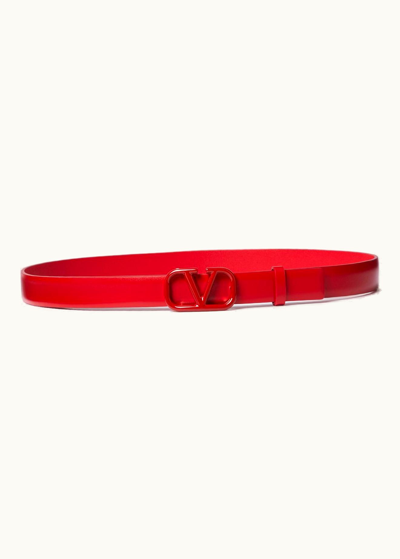 Valentino Valentino Vlogo Signature Belt In Shiny Calfskin 20mm UZ0160097