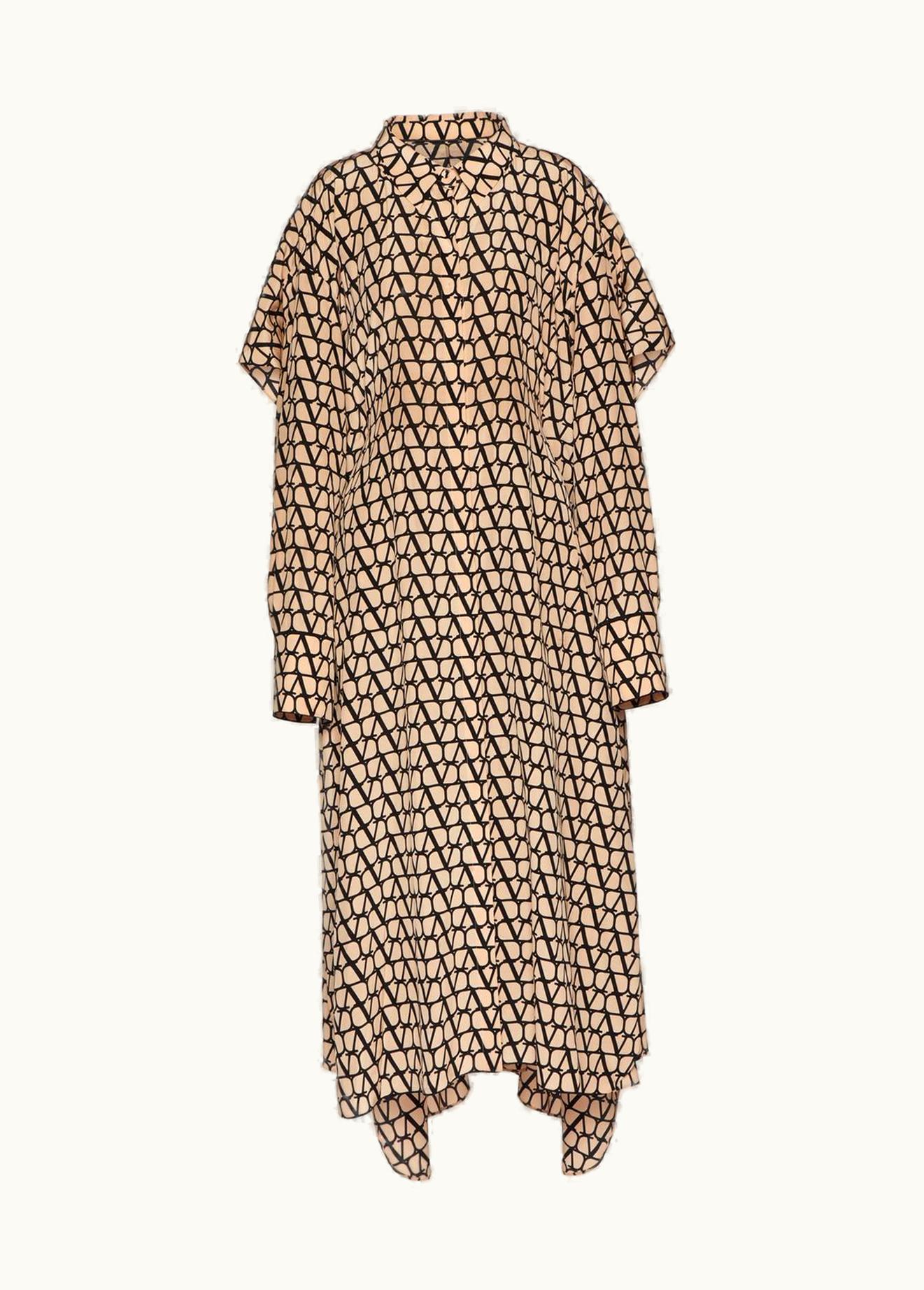 Valentino Valentino Midi Dress In Toile Iconographe Crepe De Chine UZ0160127