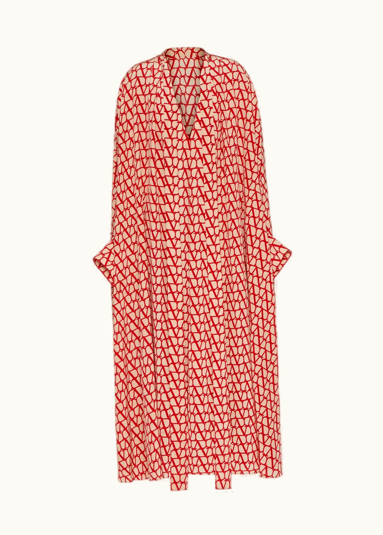 Valentino Valentino Long Dress In Toile Iconographe Crepe De Chine UZ0160135