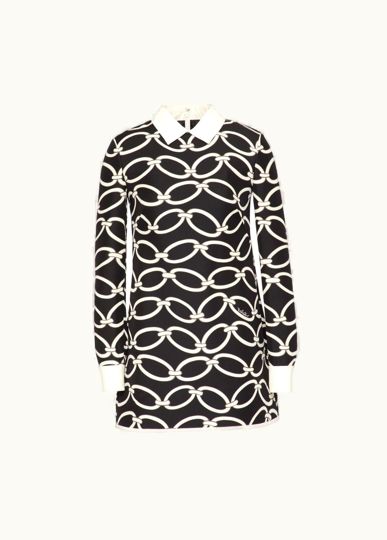 Valentino Valentino Chain 1967 Crepe Couture Short Dress UZ0160144