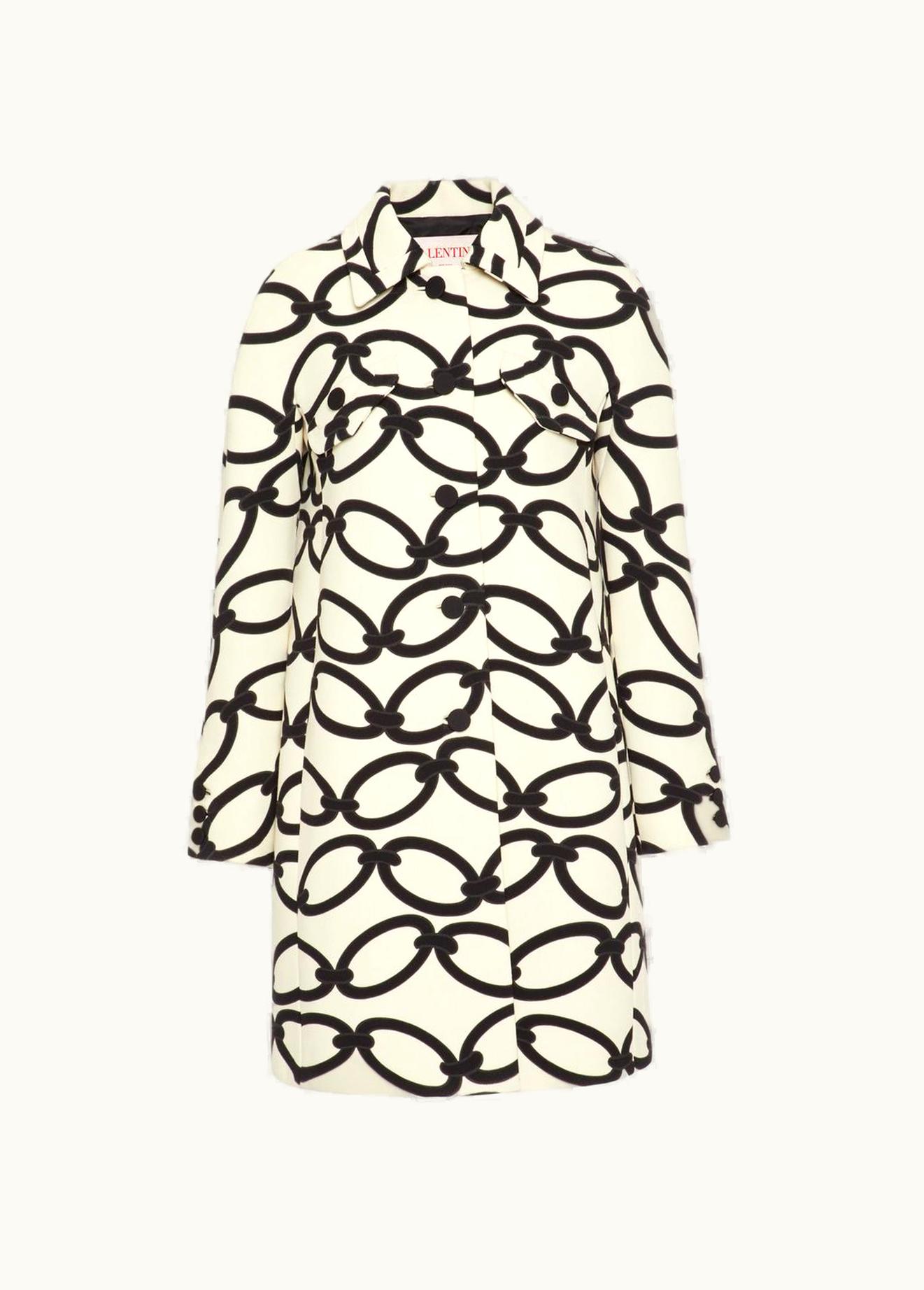 Valentino Valentino Chain 1967 Double Crepe Couture Coat