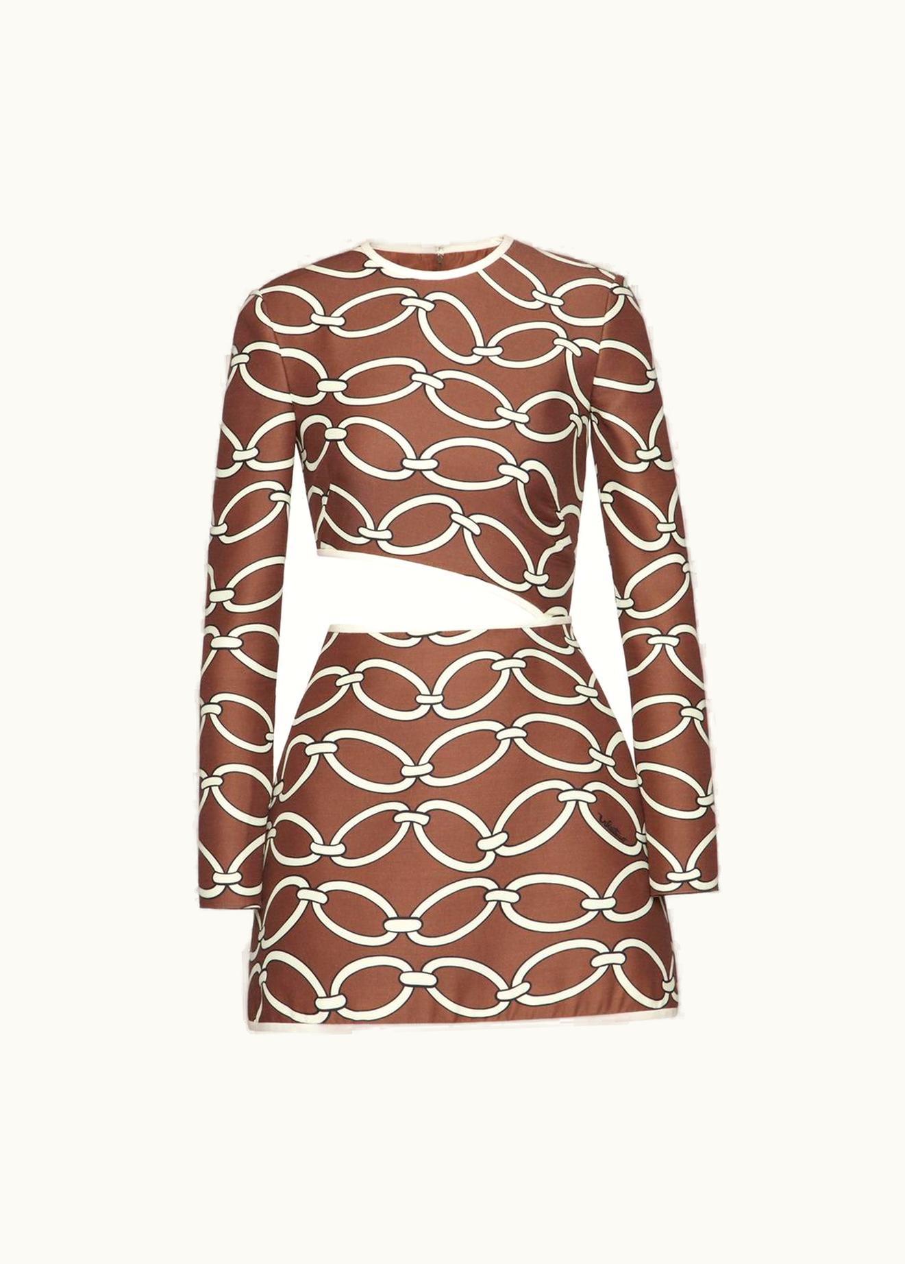 Valentino Valentino Chain 1967 Crepe Couture Short Dress UZ0160163
