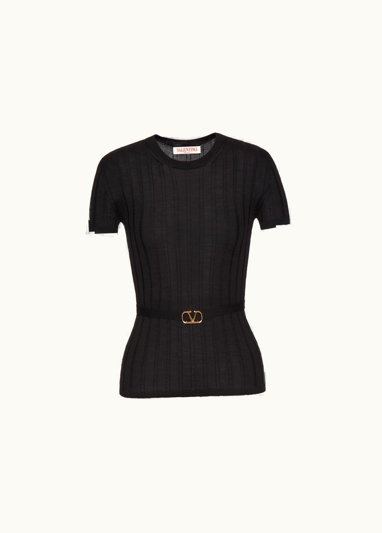Valentino Valentino Wool Jumper With Vlogo Signature Belt Detail UZ0160217