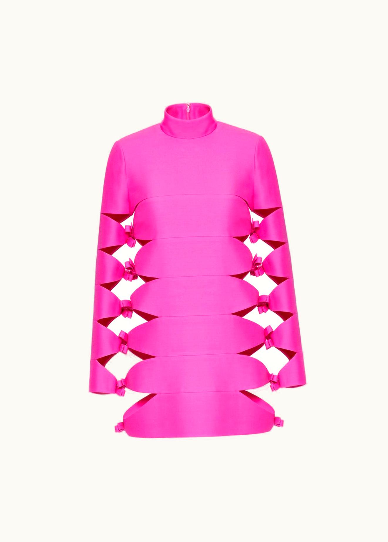 Valentino Valentino Crepe Couture Short Dress With Bow Detail UZ0160297