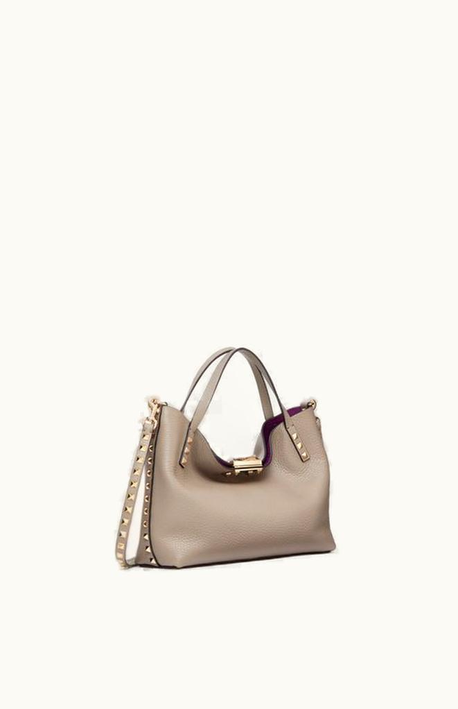 Valentino Valentino Small Rockstud Grainy Calfskin Bag With Contrasting Lining UZ0160396