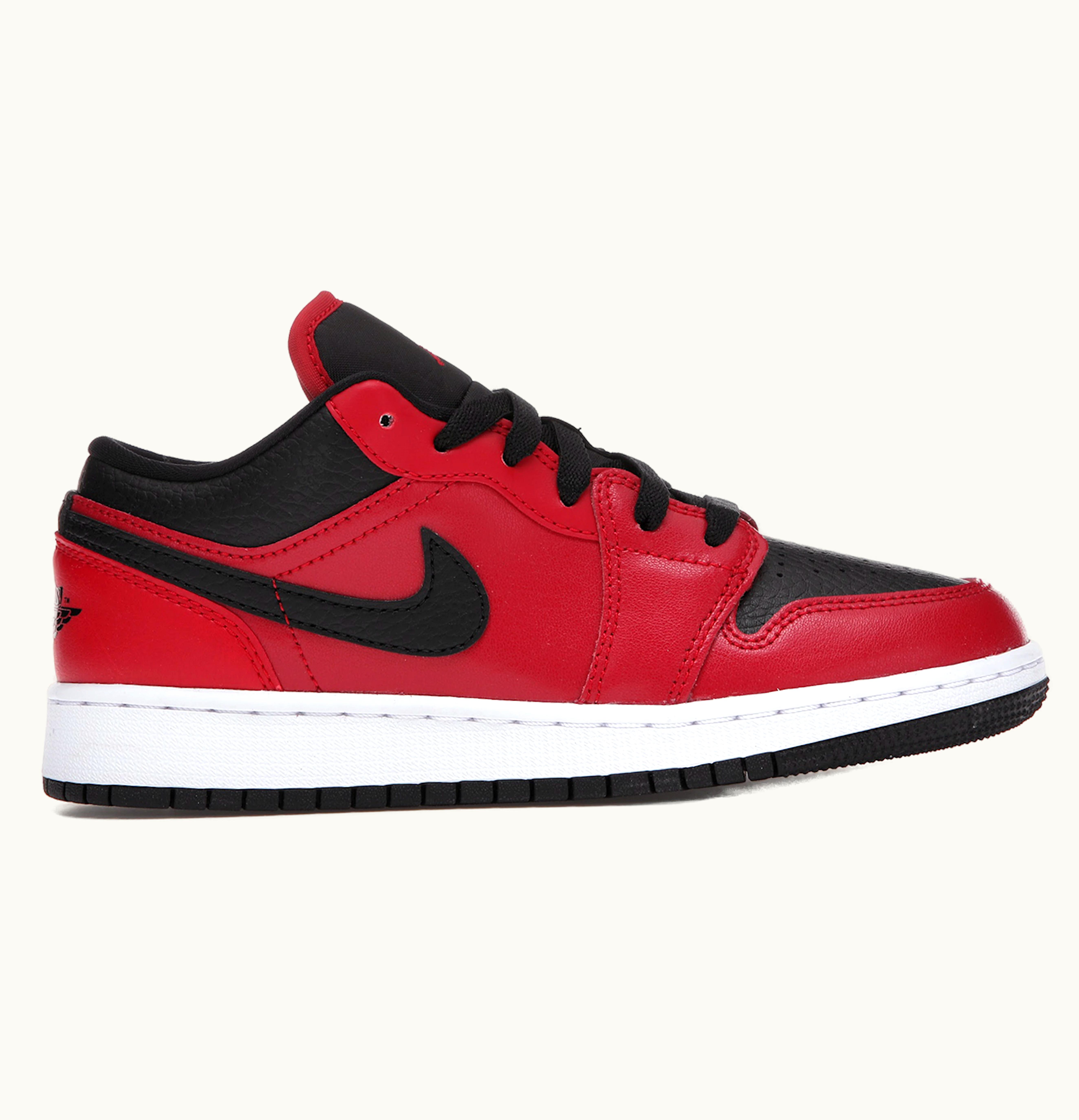 Jordan Air Jordan 1 Low Gym Red Black Pebbled GS