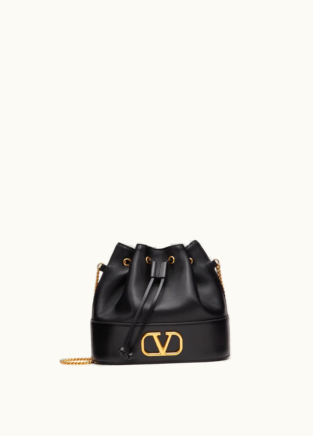 Valentino Valentino Mini Bucket Bag In Nappa With Vlogo Signature Chain UZ0160430