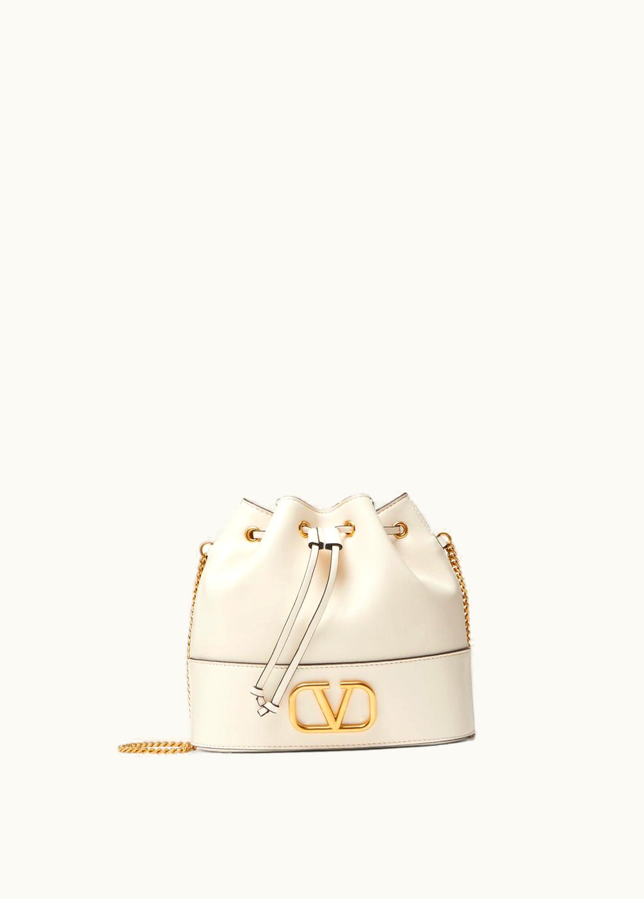 Valentino Valentino Mini Bucket Bag In Nappa With Vlogo Signature Chain UZ0160431