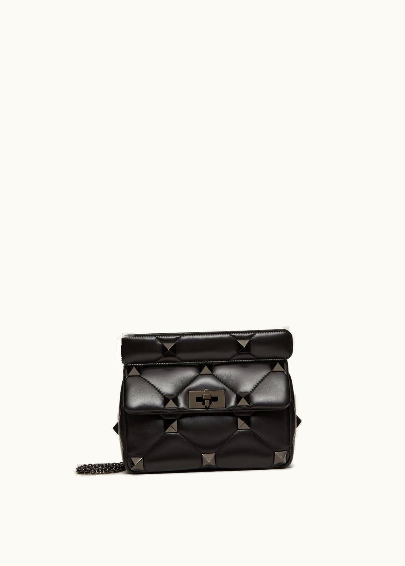 Valentino Valentino Medium Roman Stud The Shoulder Bag In Nappa With Chain And Tone-on-tone Studs
