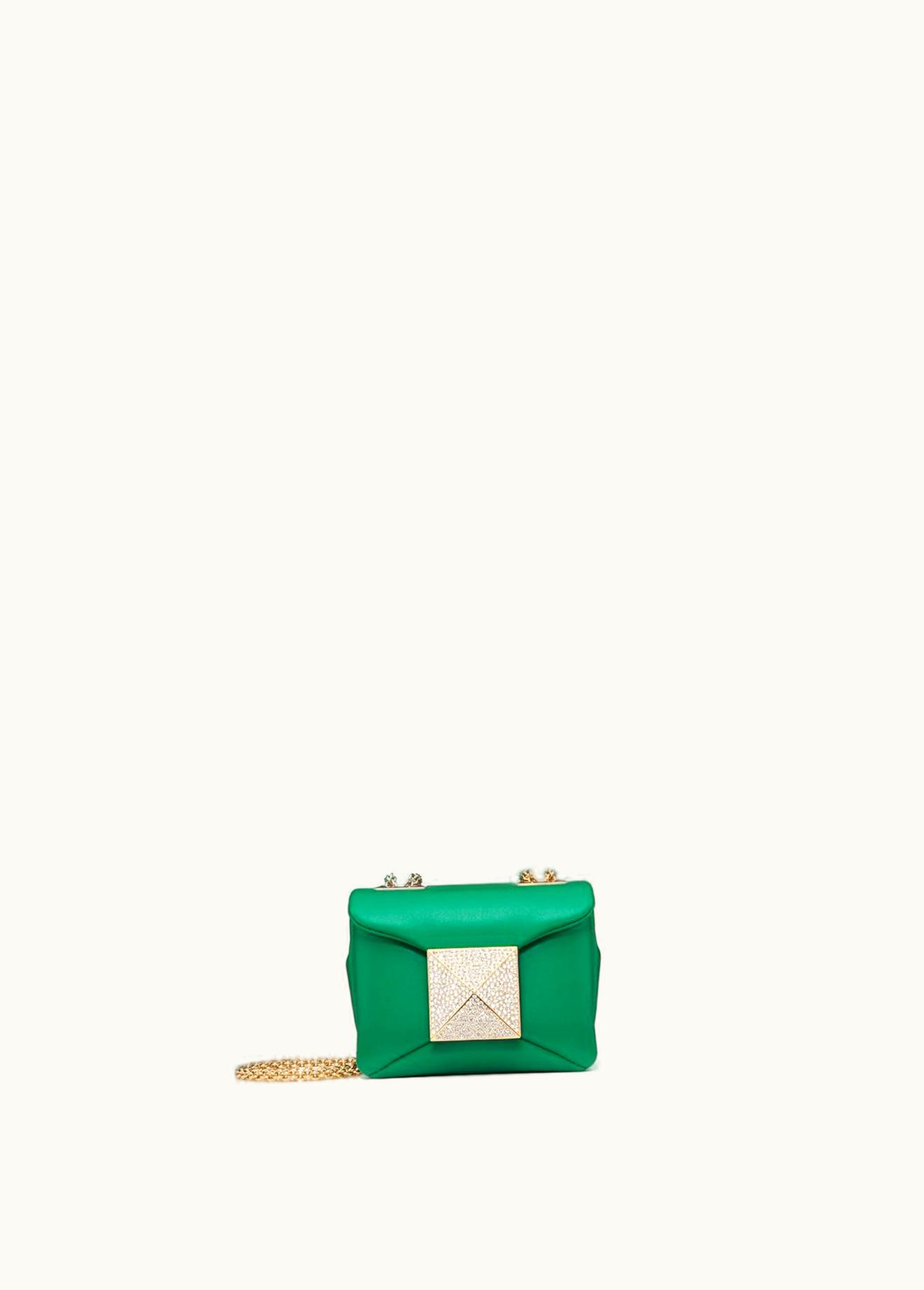 Valentino Valentino Micro One Stud Nappa And Crystal Stud Handbag UZ0160498