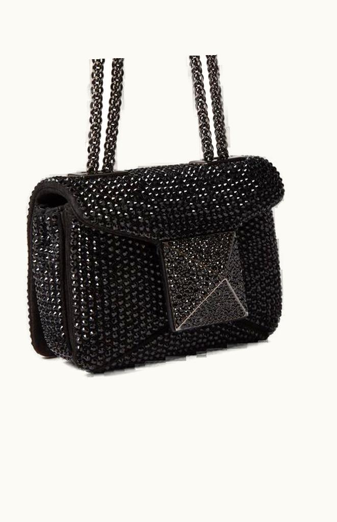 Valentino Valentino One Stud Micro Bag With Chain And Rhinestone Embroidery