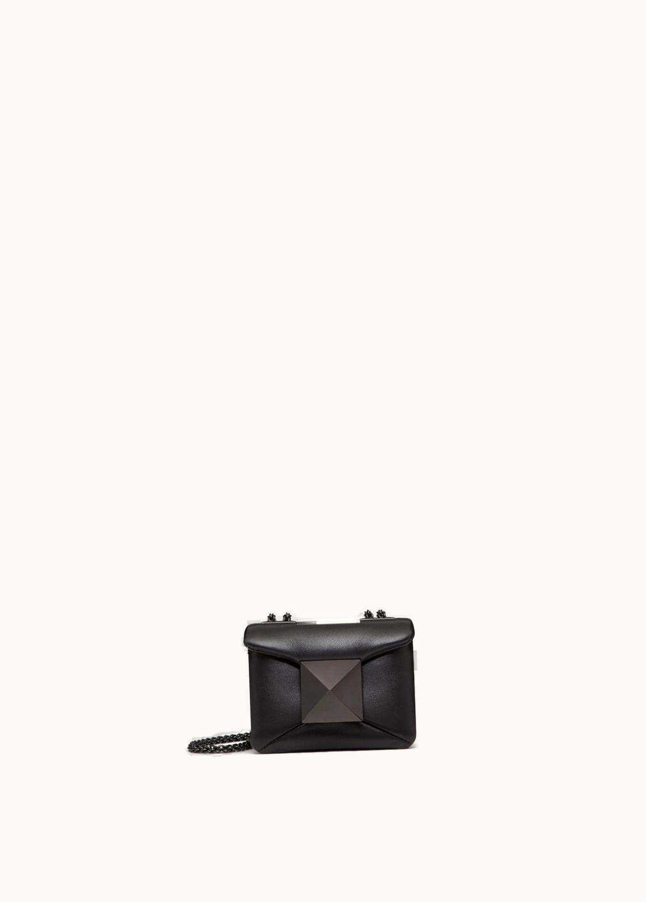 Valentino Valentino One Stud Nappa Micro Bag With Chain UZ0160501