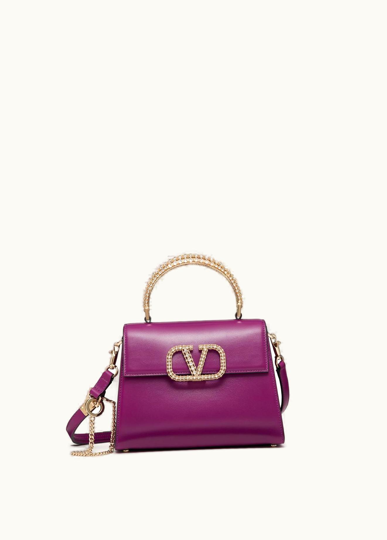 Valentino Valentino Vsling Small Calfskin Handbag With Jewel Handle UZ0160510