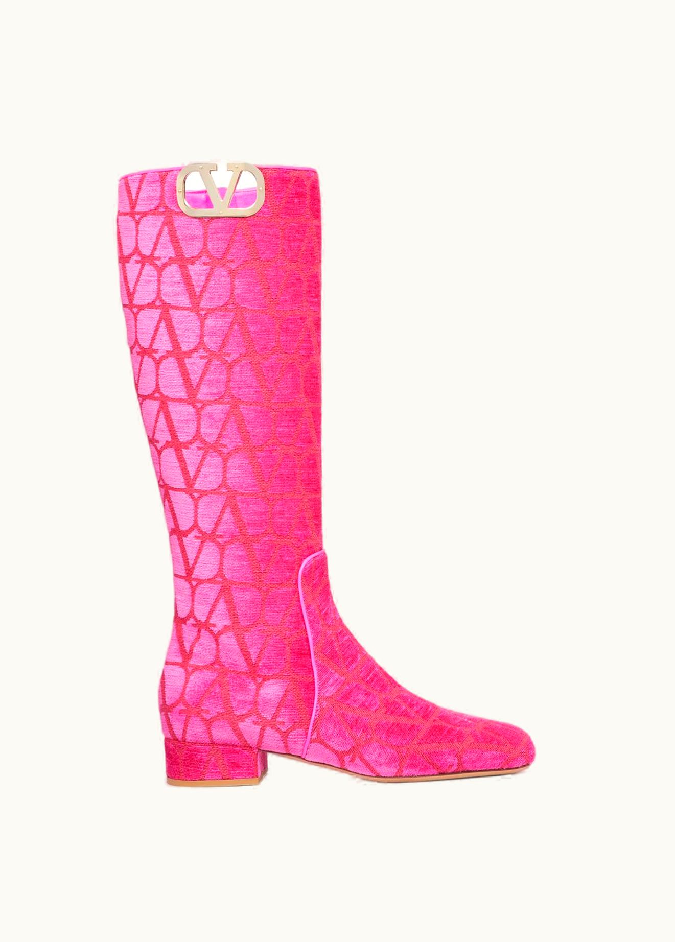 Valentino Valentino Vlogo Type Boot In Toile Iconographe 30mm UZ0160560