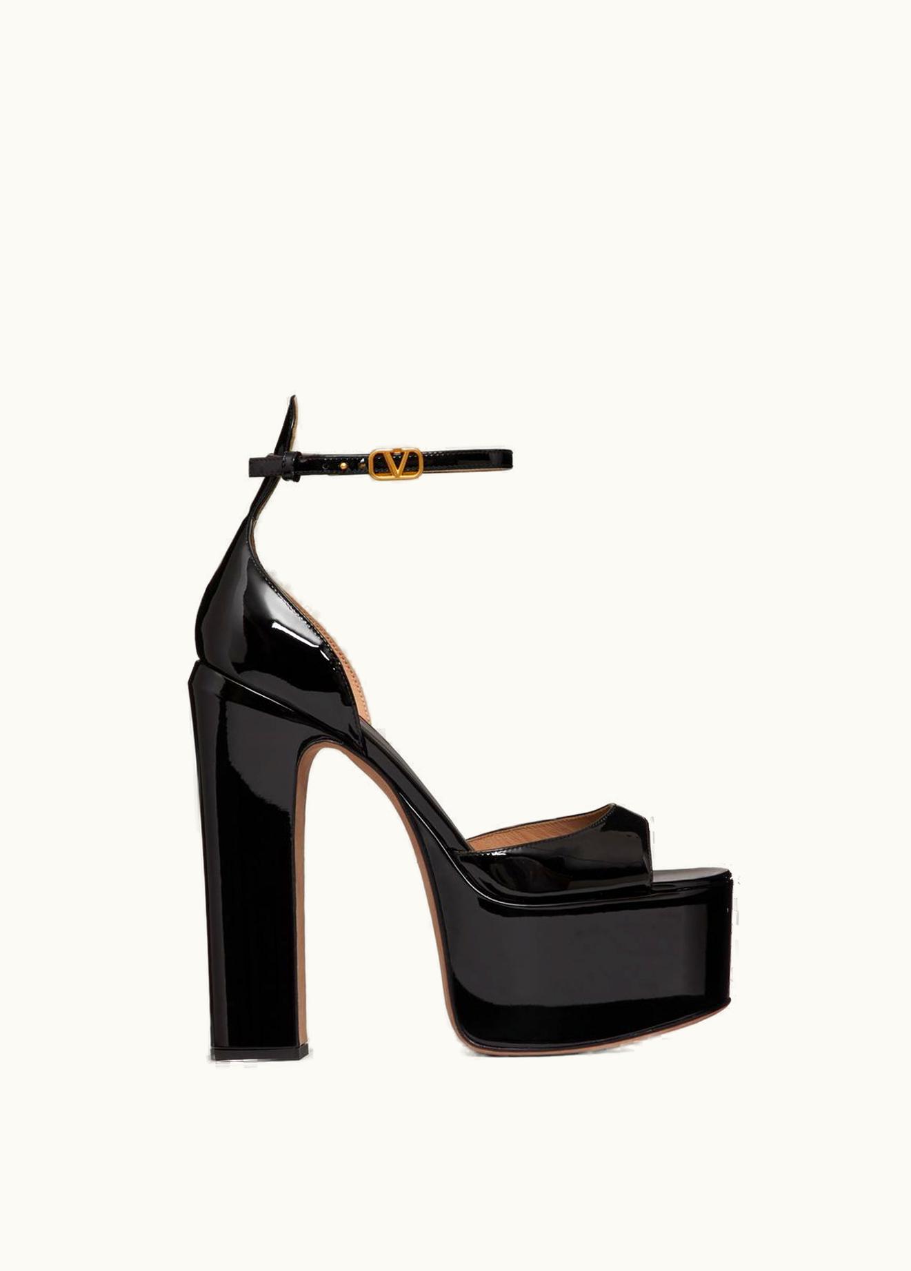 Valentino Valentino Garavani Tan-go Platform Patent Leather Sandal 155mm UZ0160579