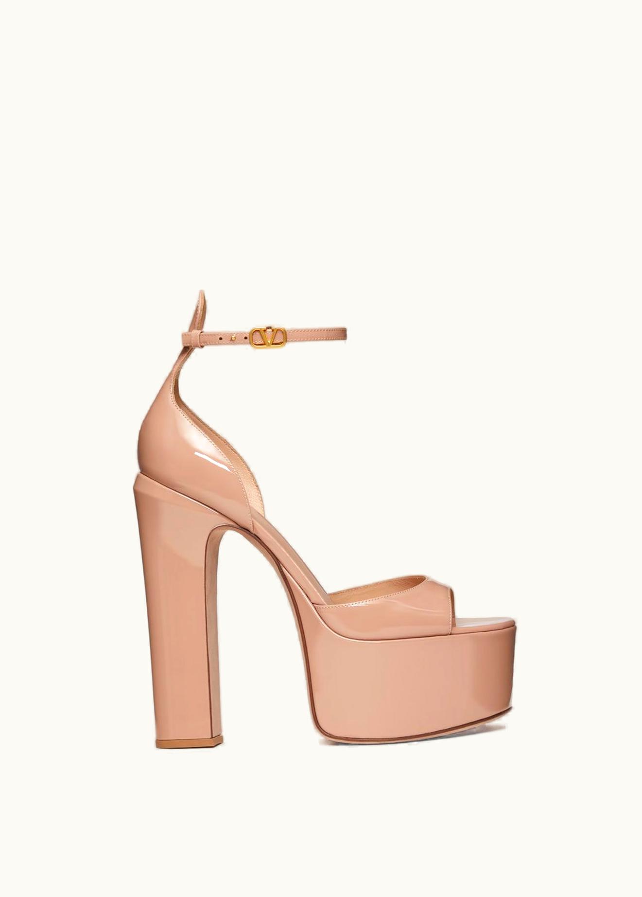 Valentino Valentino Garavani Tan-go Platform Patent Leather Sandal 155mm UZ0160580